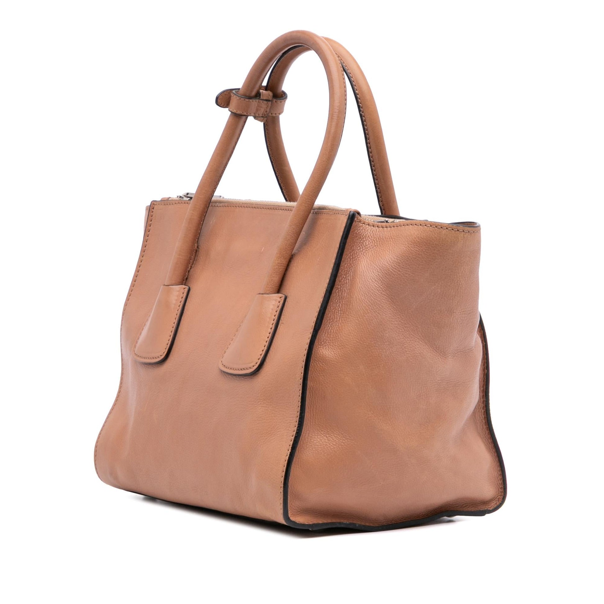 Prada Glace Calf Twin Pocket Satchel Satchel Bag Pocket Satchel 2