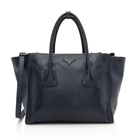 Prada Glace Calf Twin Pocket Tote Tote Bag