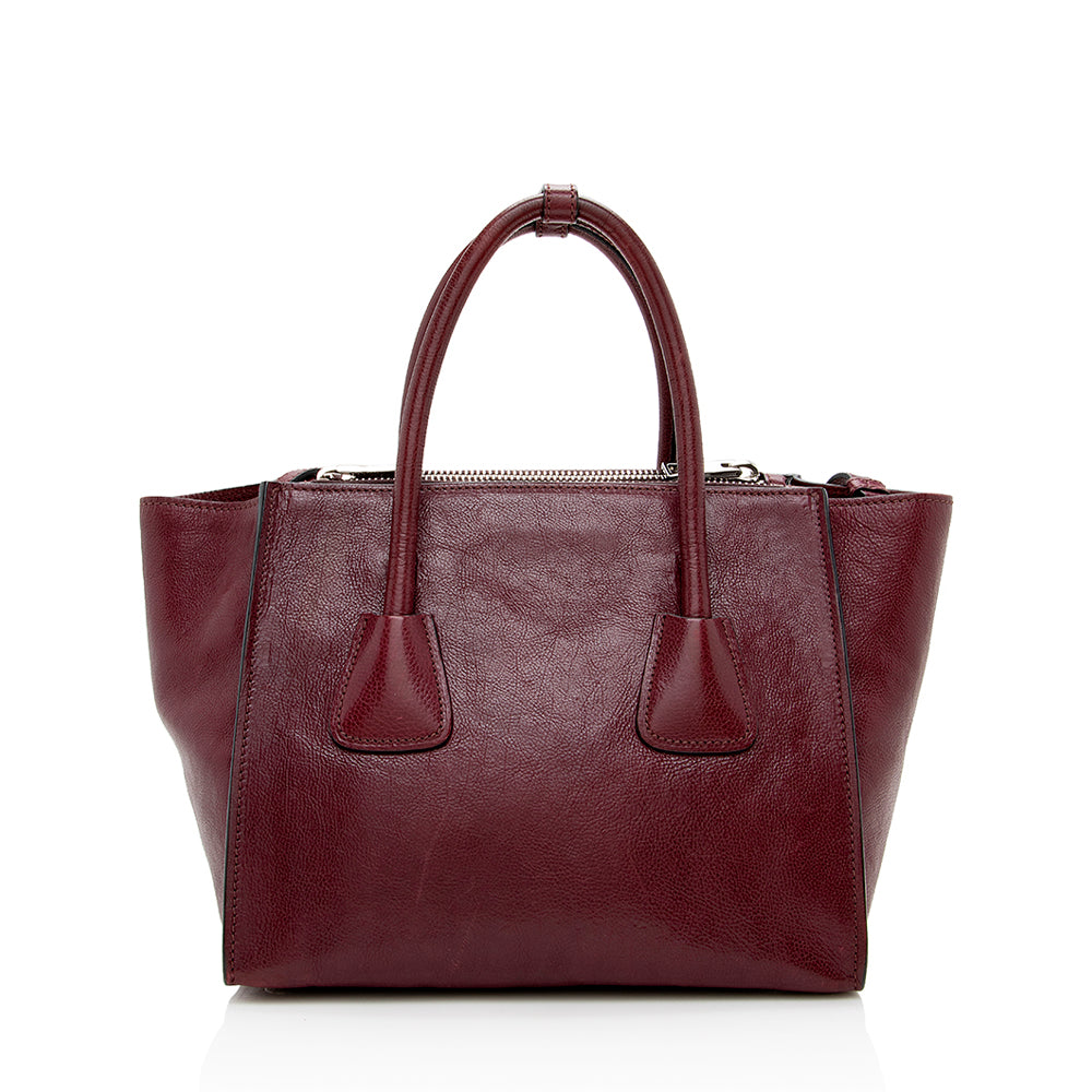 Prada Glace Calf Twin Pocket Tote Shf Tote Bag