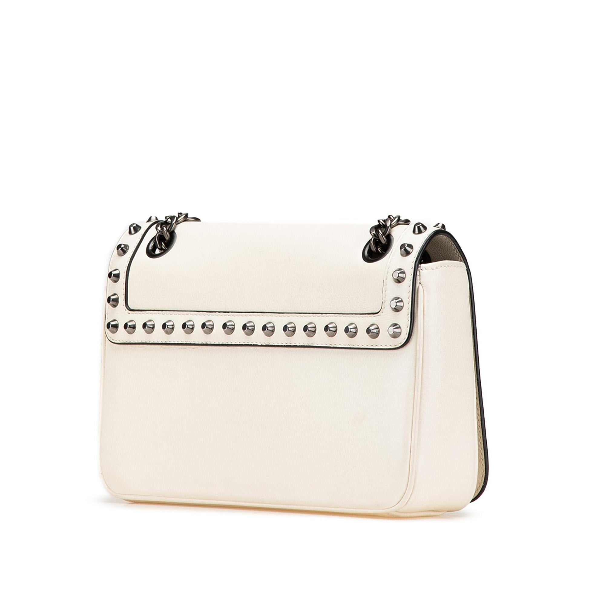 Prada Glace Calfskin Studded Crossbody Crossbody Bag