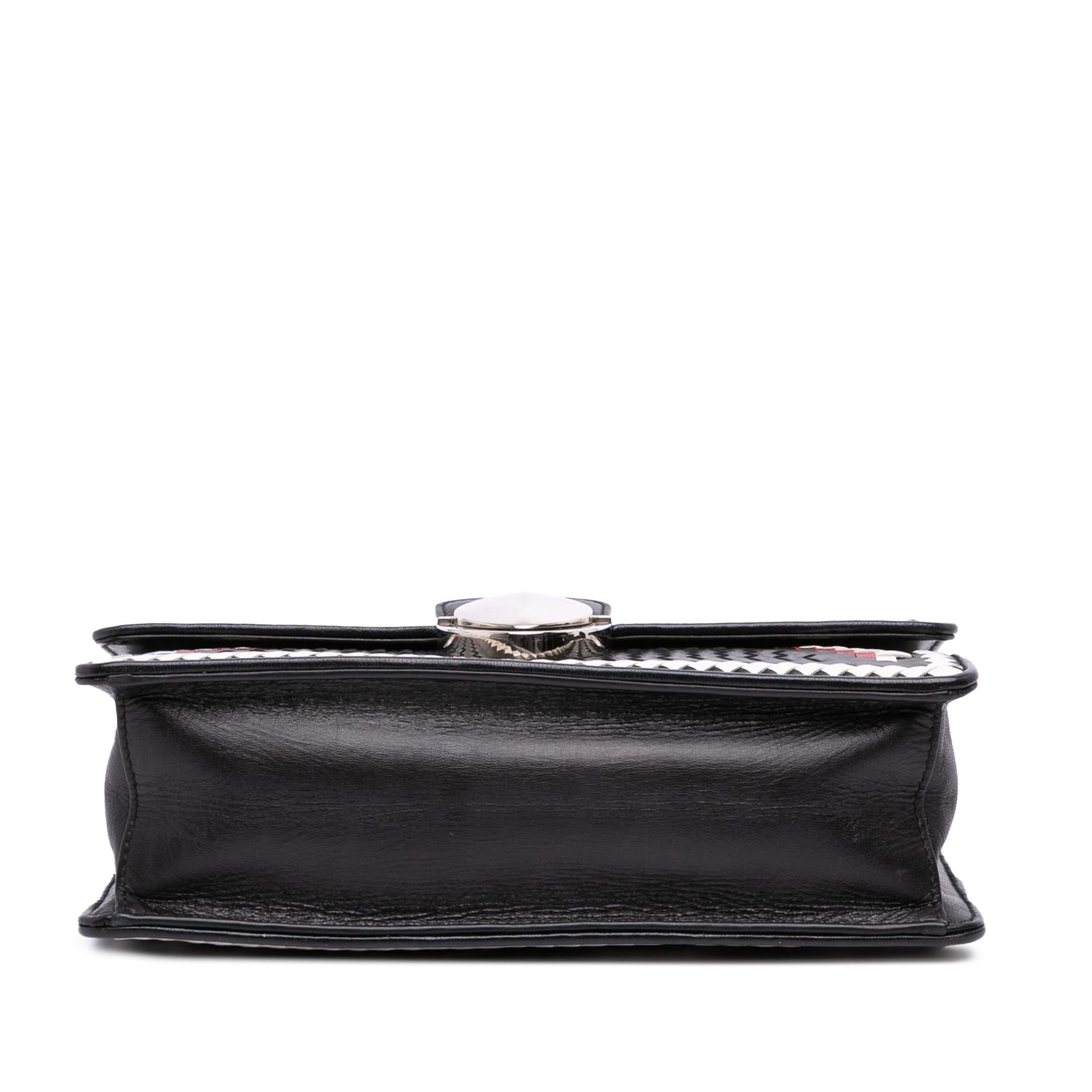 Prada Goatskin Madras Crossbody Woven Crossbody Bag Madras Crossbody 1