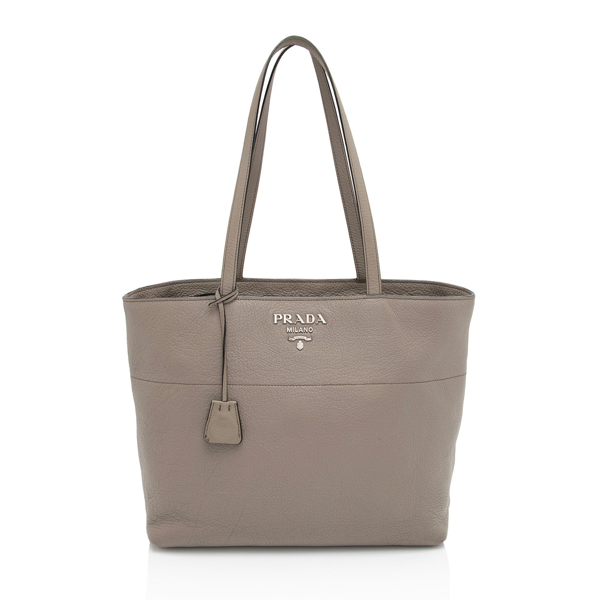 Prada Grained Shopping Tote Leather Tote Bag