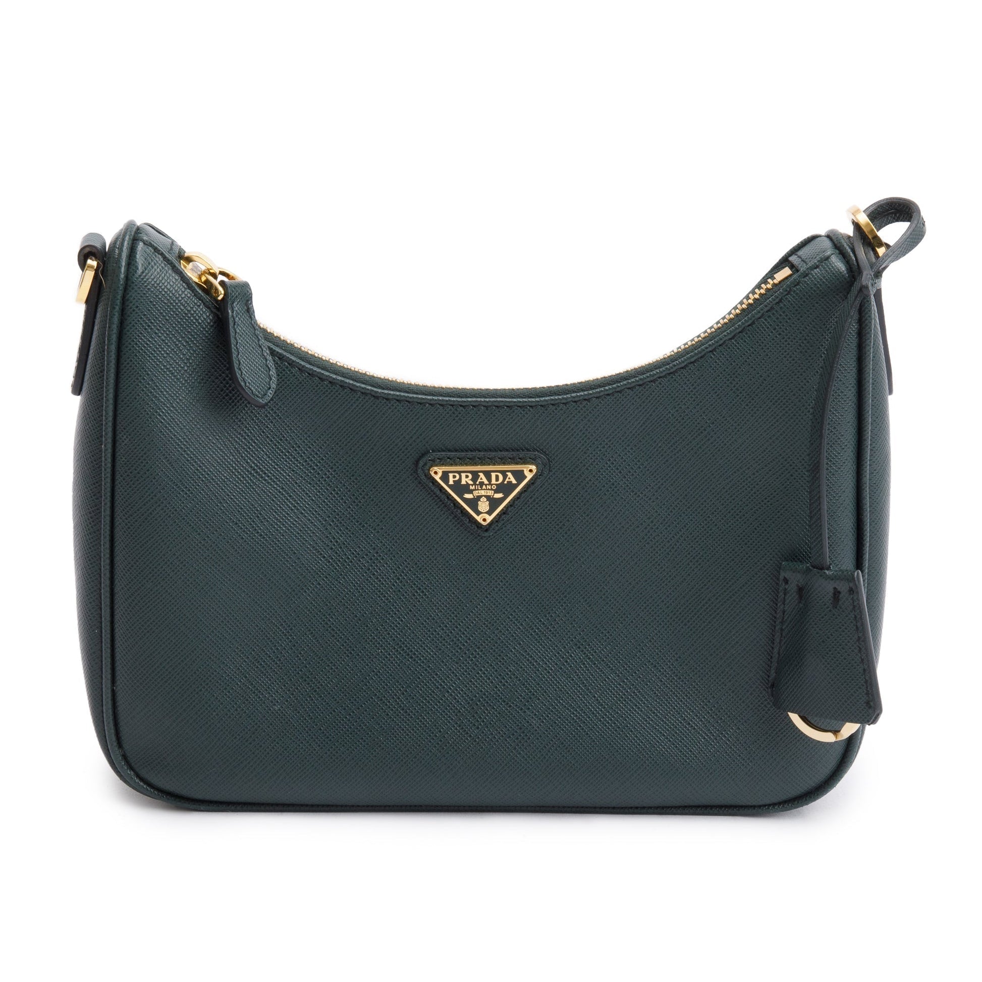 Prada Saffiano Re Edition Shoulder Bag Leather Green