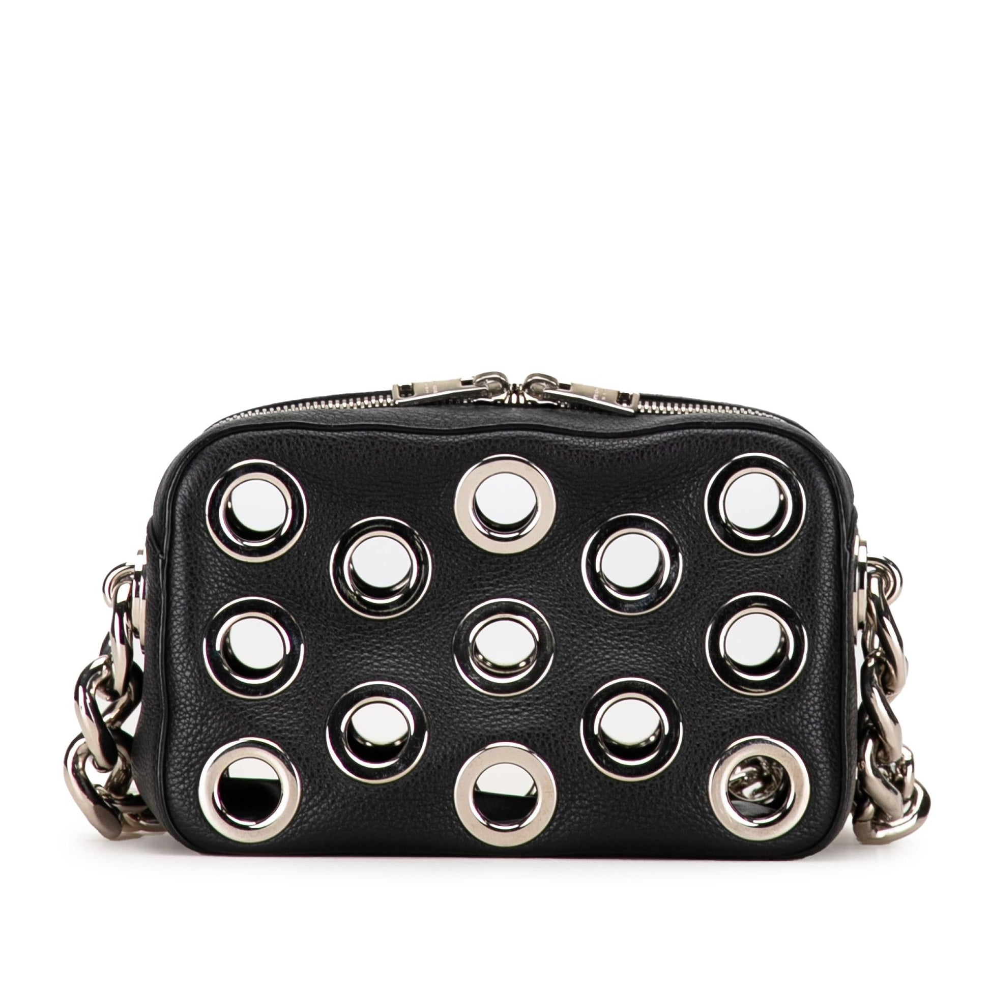Prada Grommet Daino Bag Shg Jwi9Ee Vitello Chain Shoulder Bag
