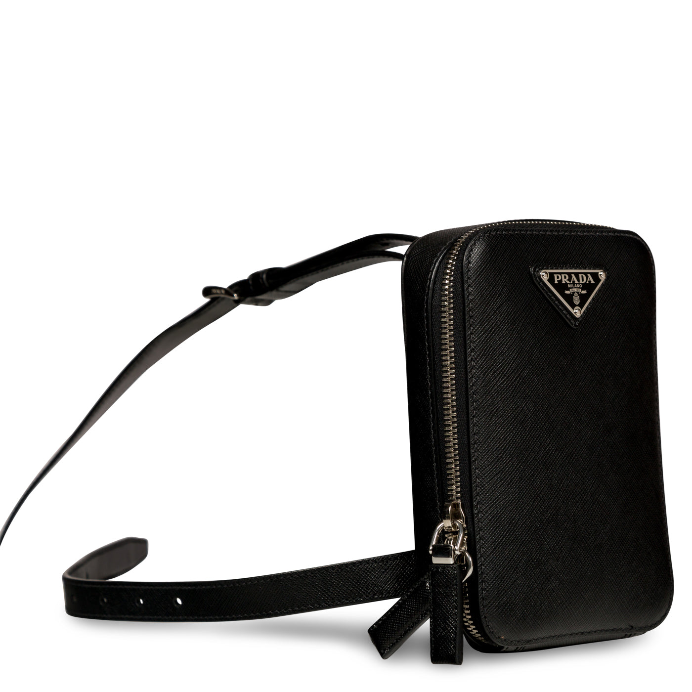 Prada Pl Ue Harness Tote Bag Saffiano Logo
