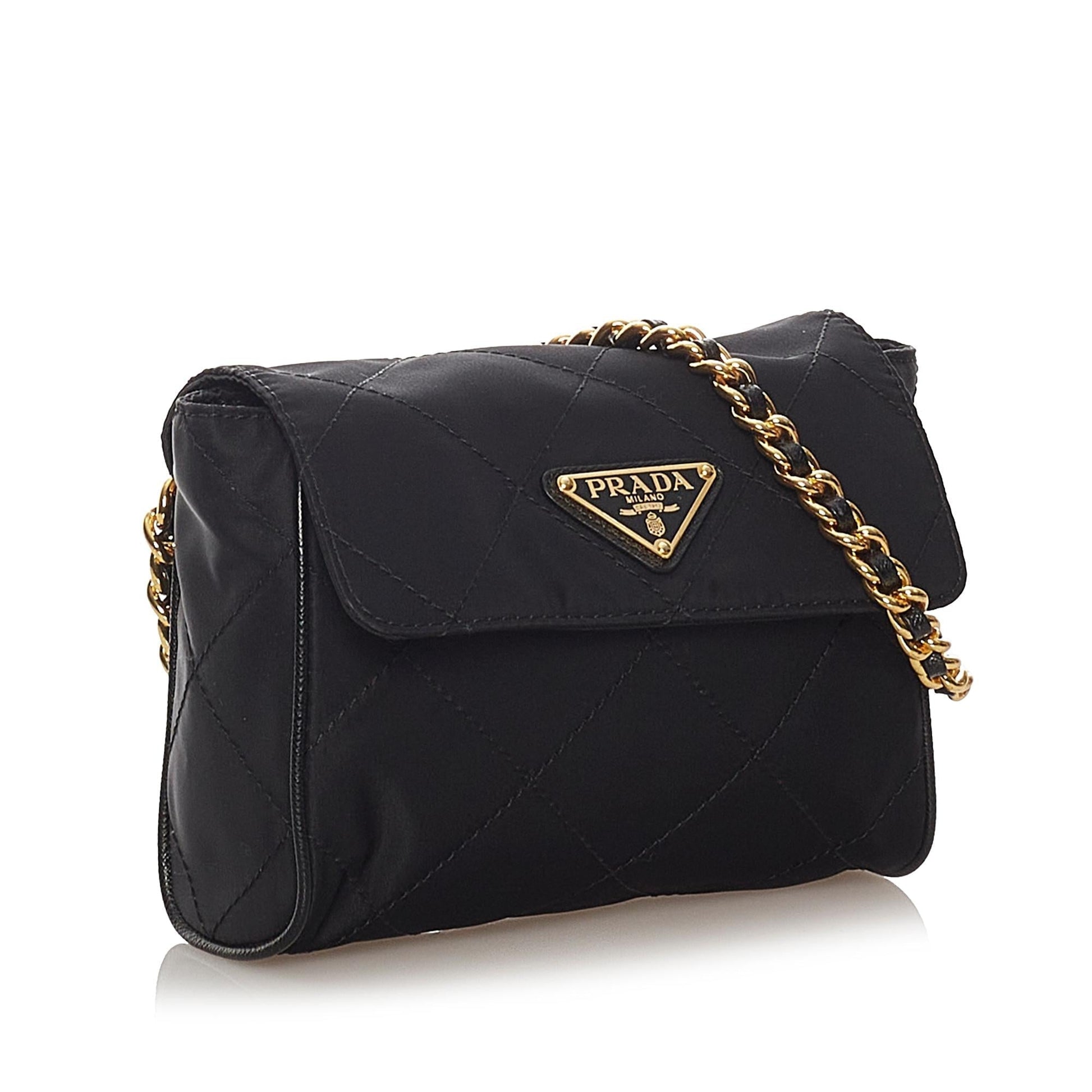 Prada Impuntu Tessuto Crossbody Bag Shg Chain