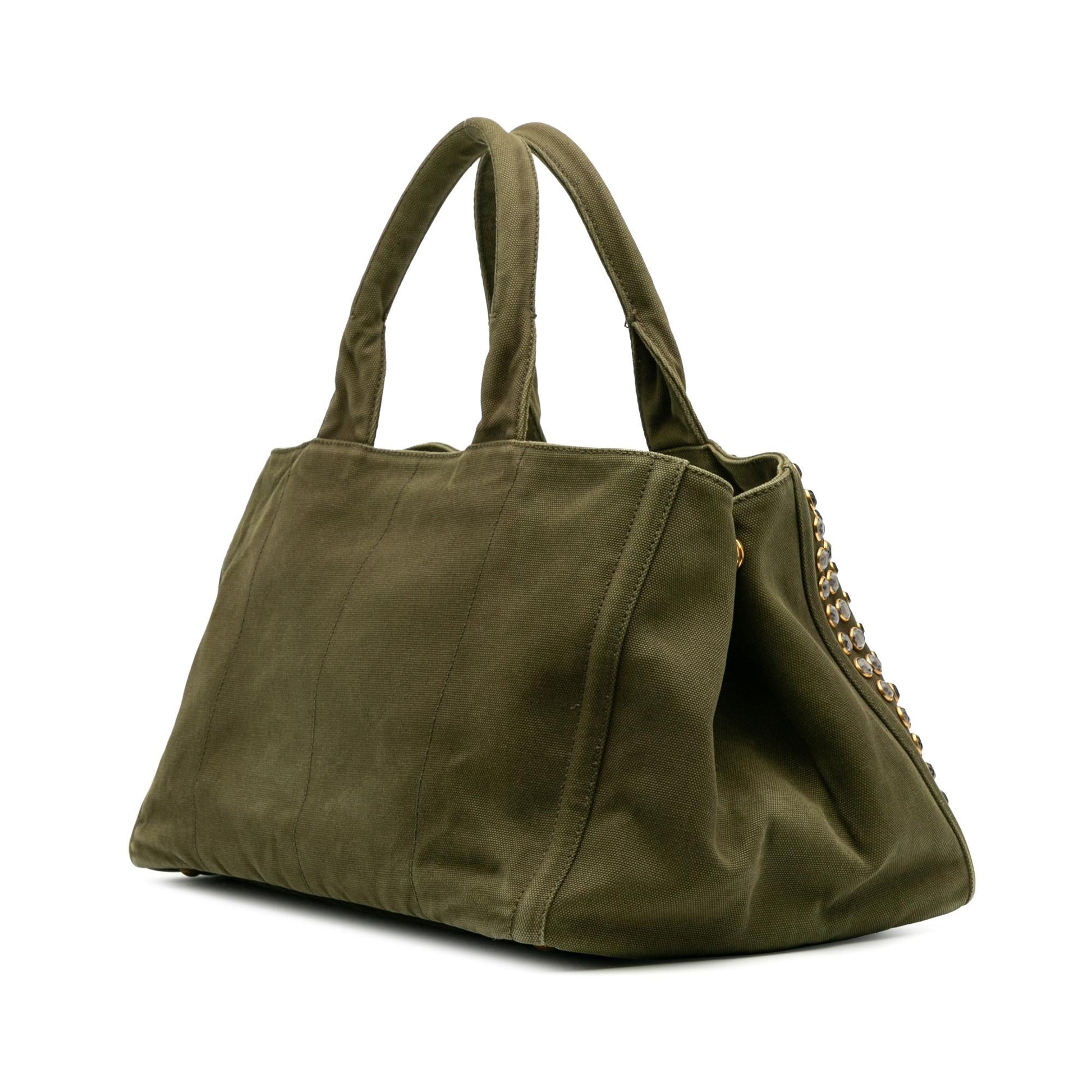 Prada Canapa Bijoux Tote Canvas Large Tote Bag