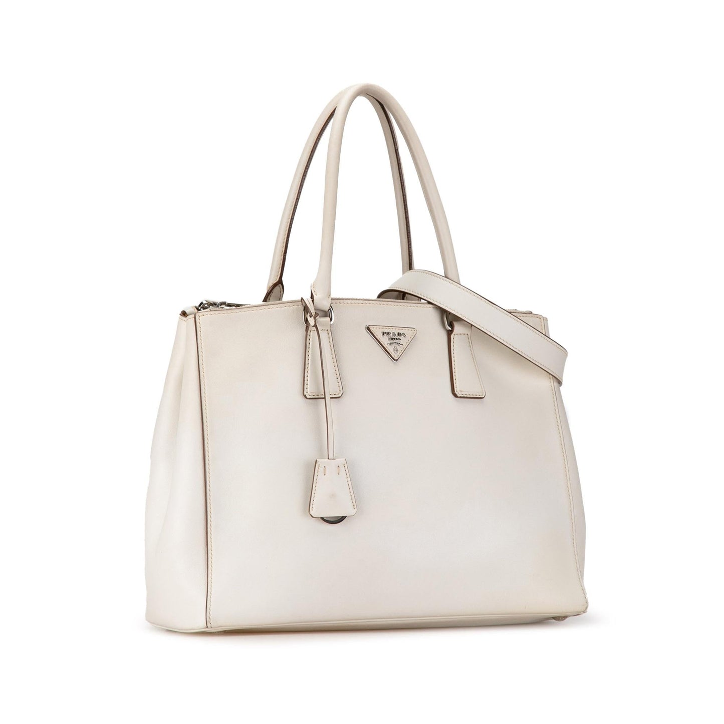 Prada City Calfskin Galleria Double Satchel Shg Imog4X Large Zip Satchel Bag