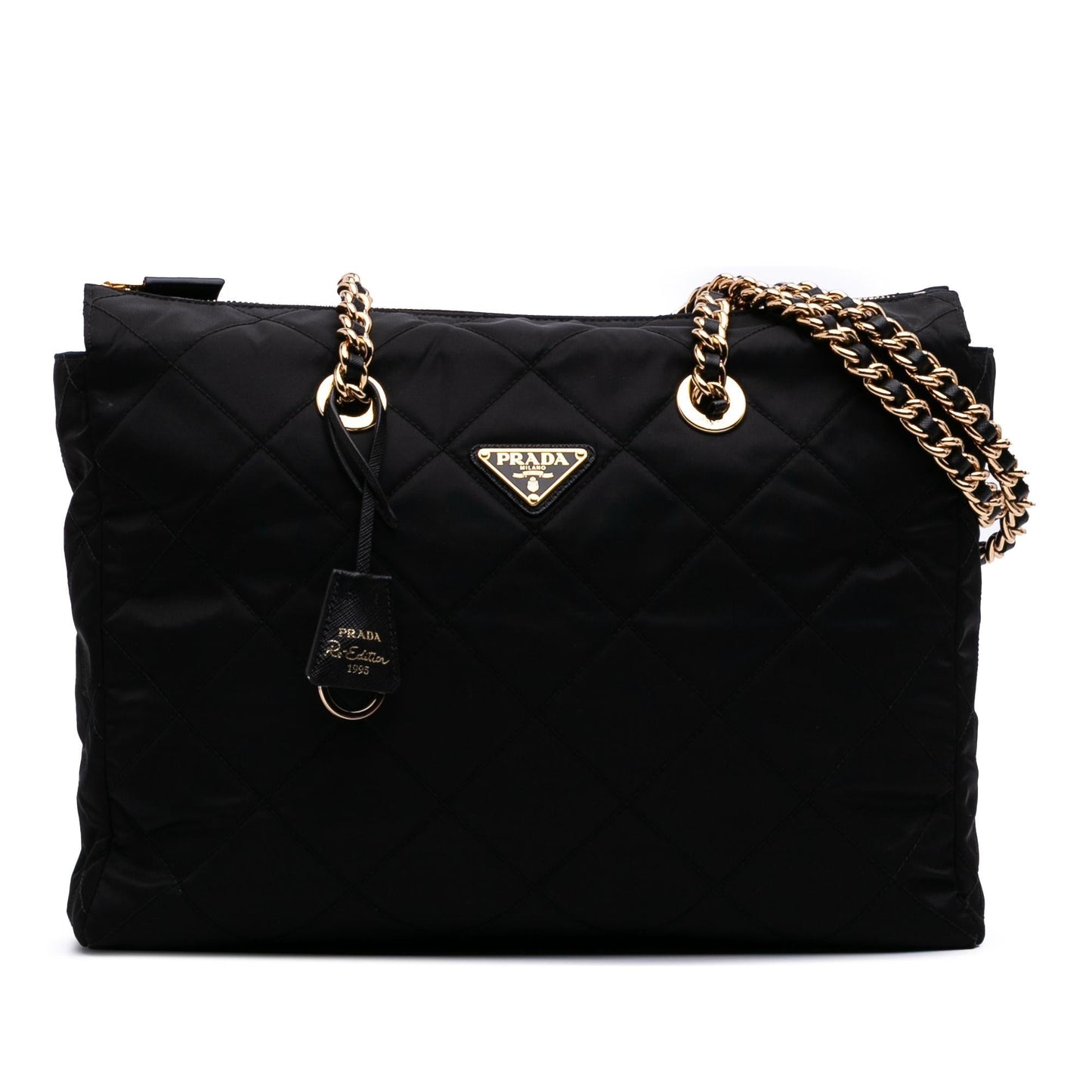 Prada Impuntu Re Re Edition Chaine Tote Nylon Large Tote Bag