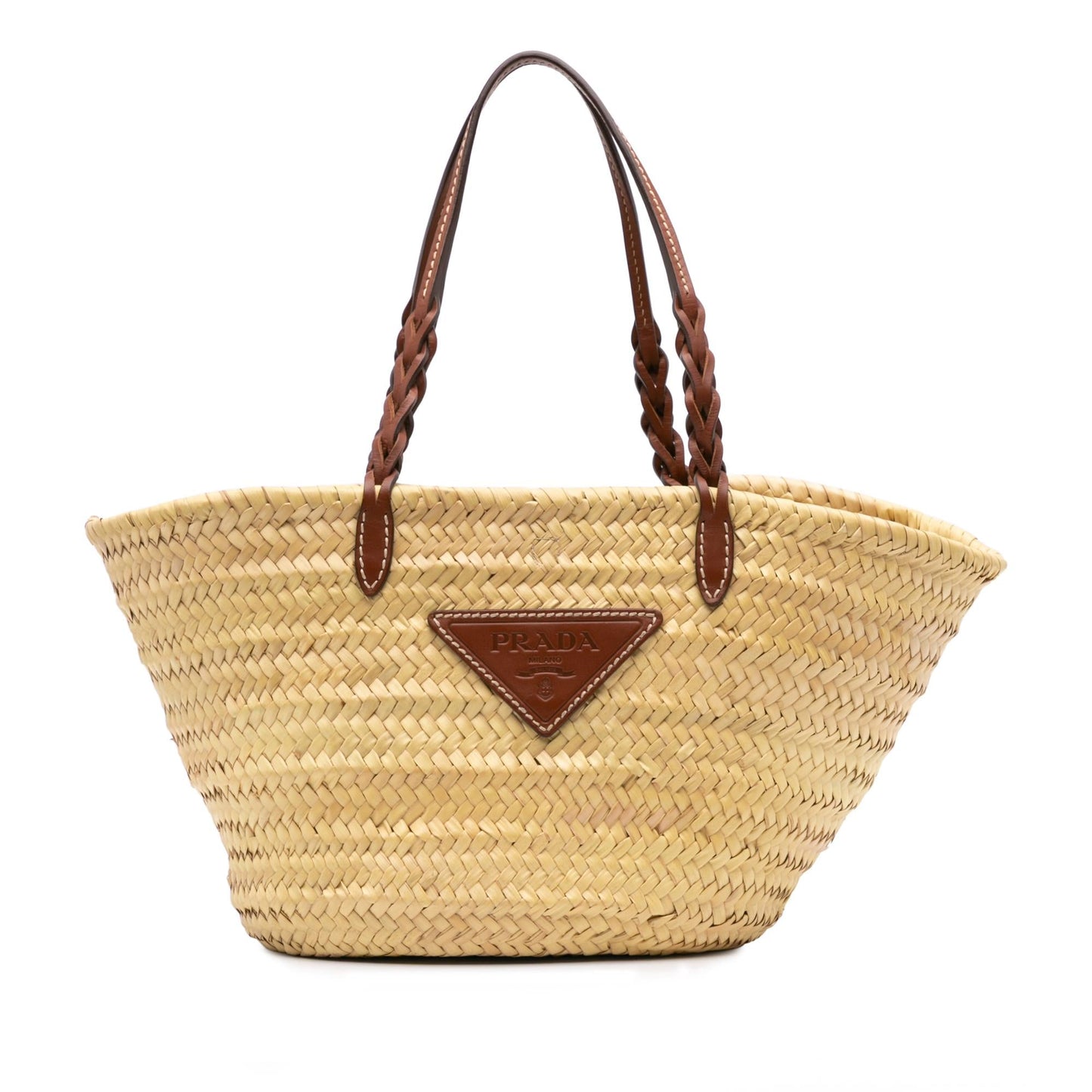 Prada Palmitto Tote Vitello Large Basket Tote Bag