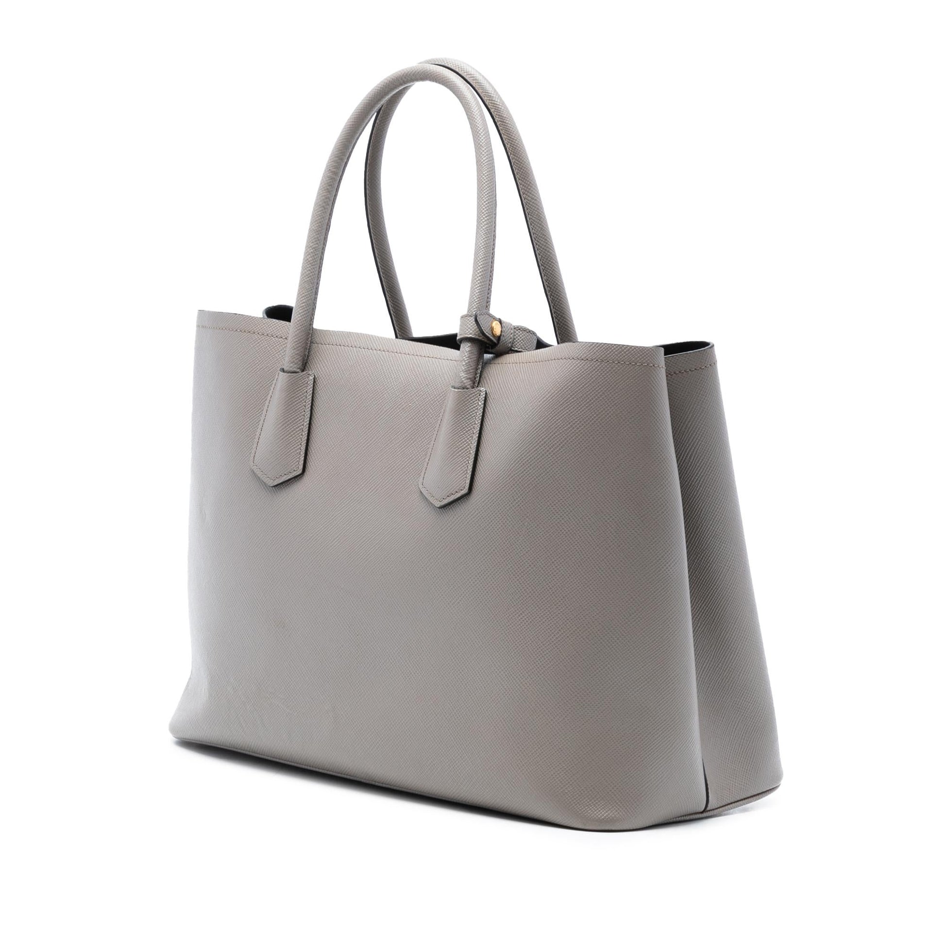 Prada Cuir Double Satchel Saffiano Large Satchel Bag
