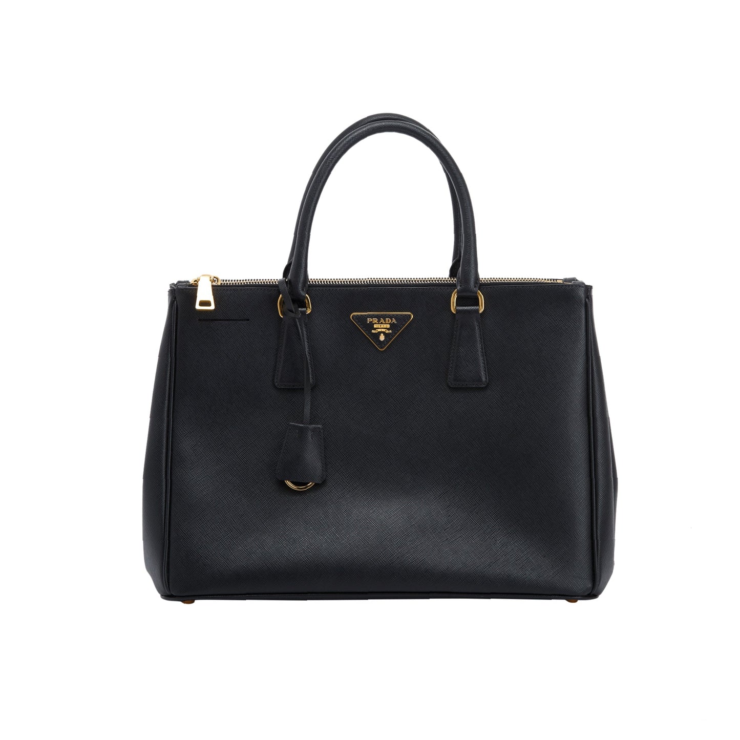 Prada Saffiano Double Zip Galleria Tote Handbag Large Tote Bag