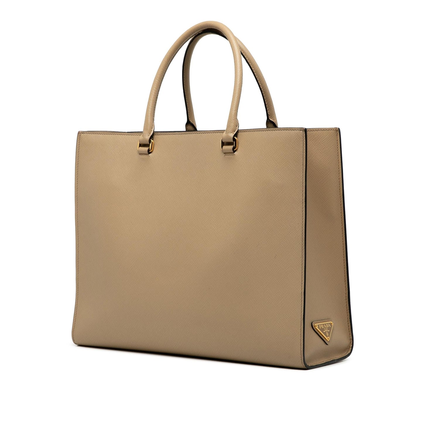 Prada Lux Convertible Tote Saffiano Large Logo Tote Bag