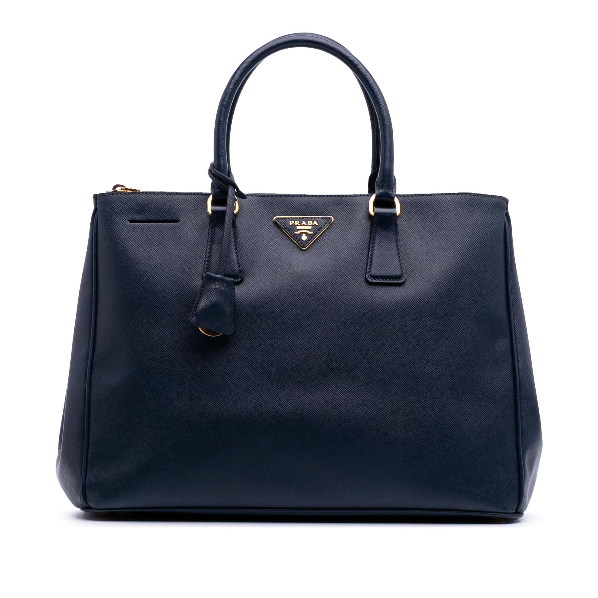 Prada Lux Galleria Double Tote Saffiano Large Zip Tote Bag