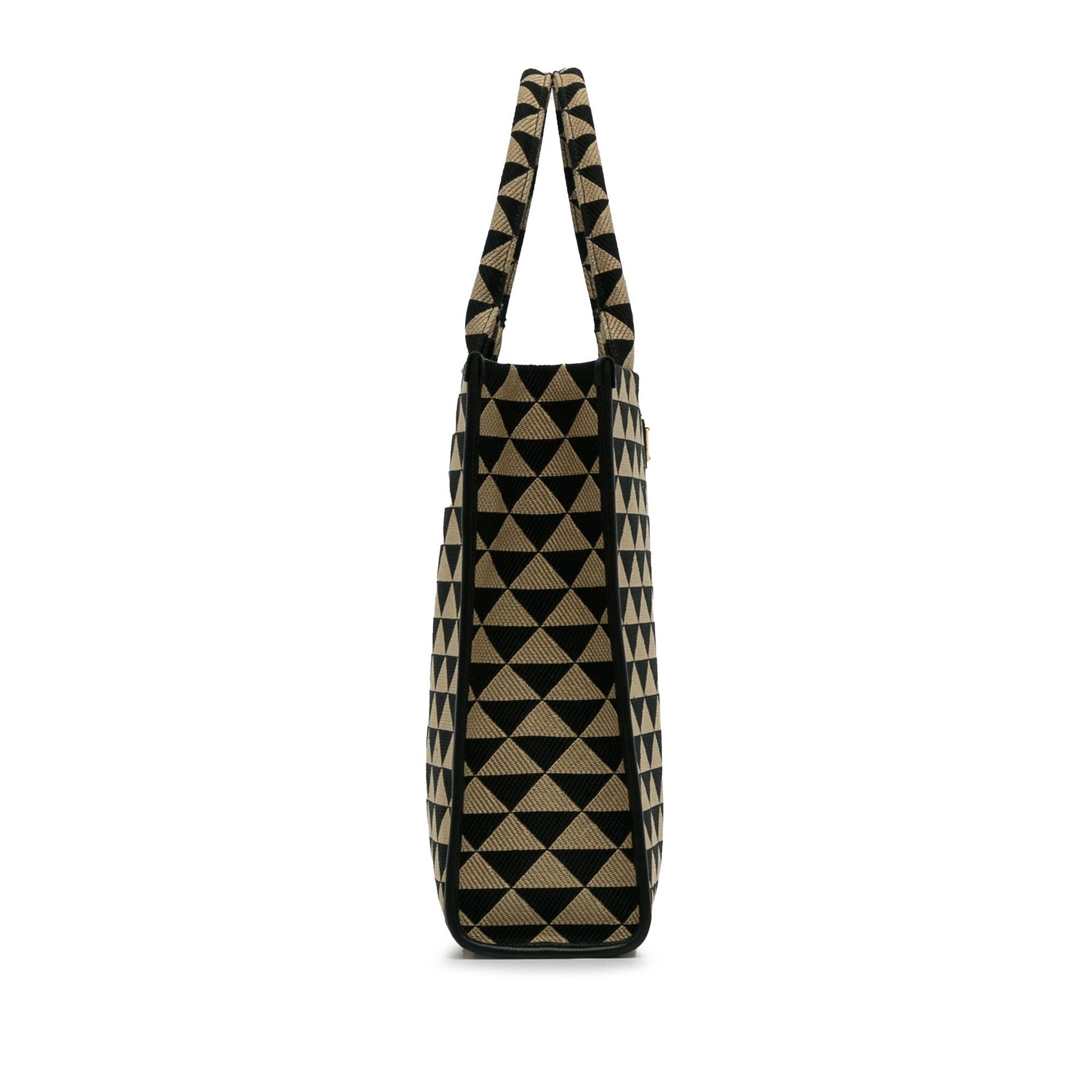 Prada Triangolo Jacquard Symbole Tote Shg 8Nku9Q Large Tote Bag