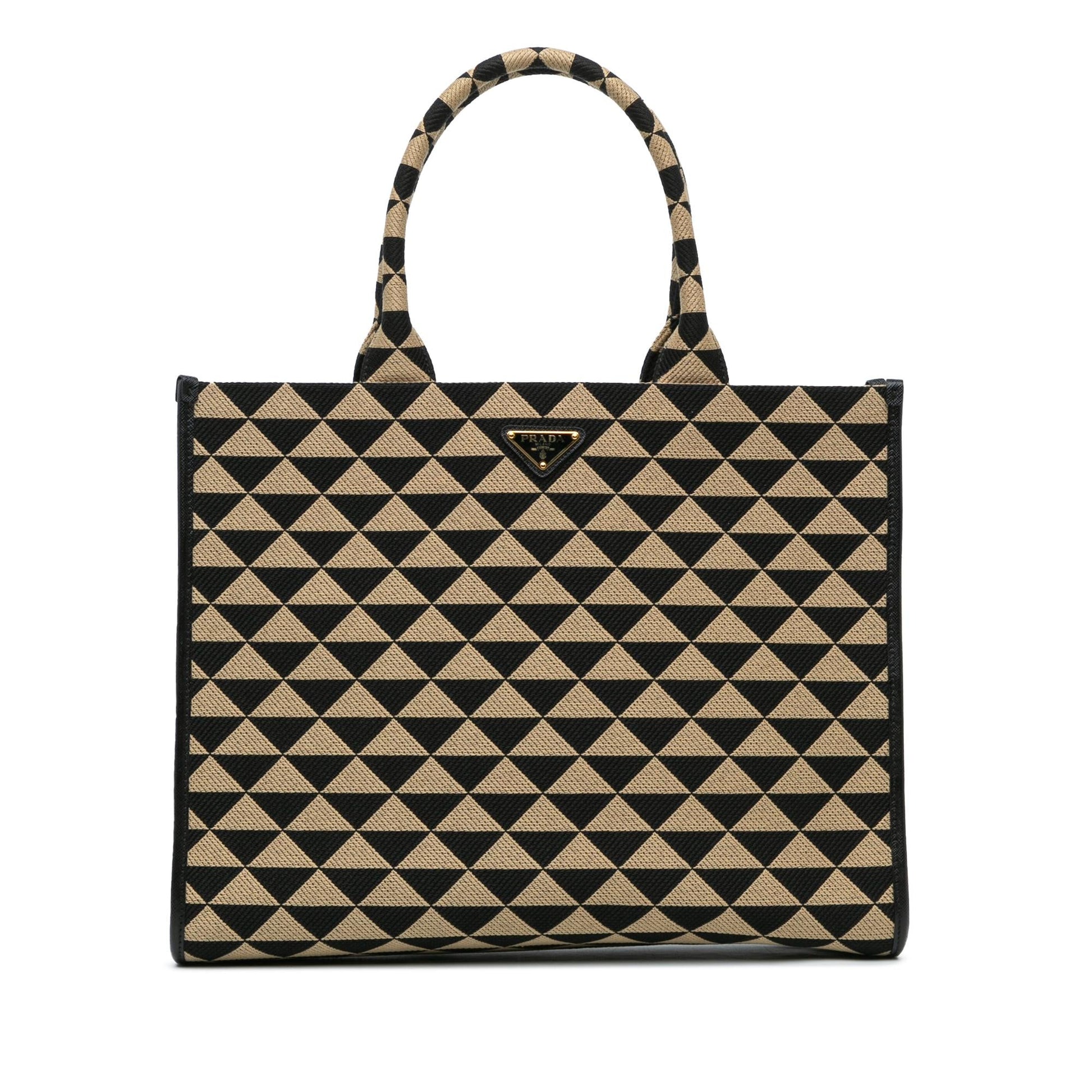 Prada Triangolo Jacquard Symbole Tote Shg 1Ciqb4 Large Tote Bag
