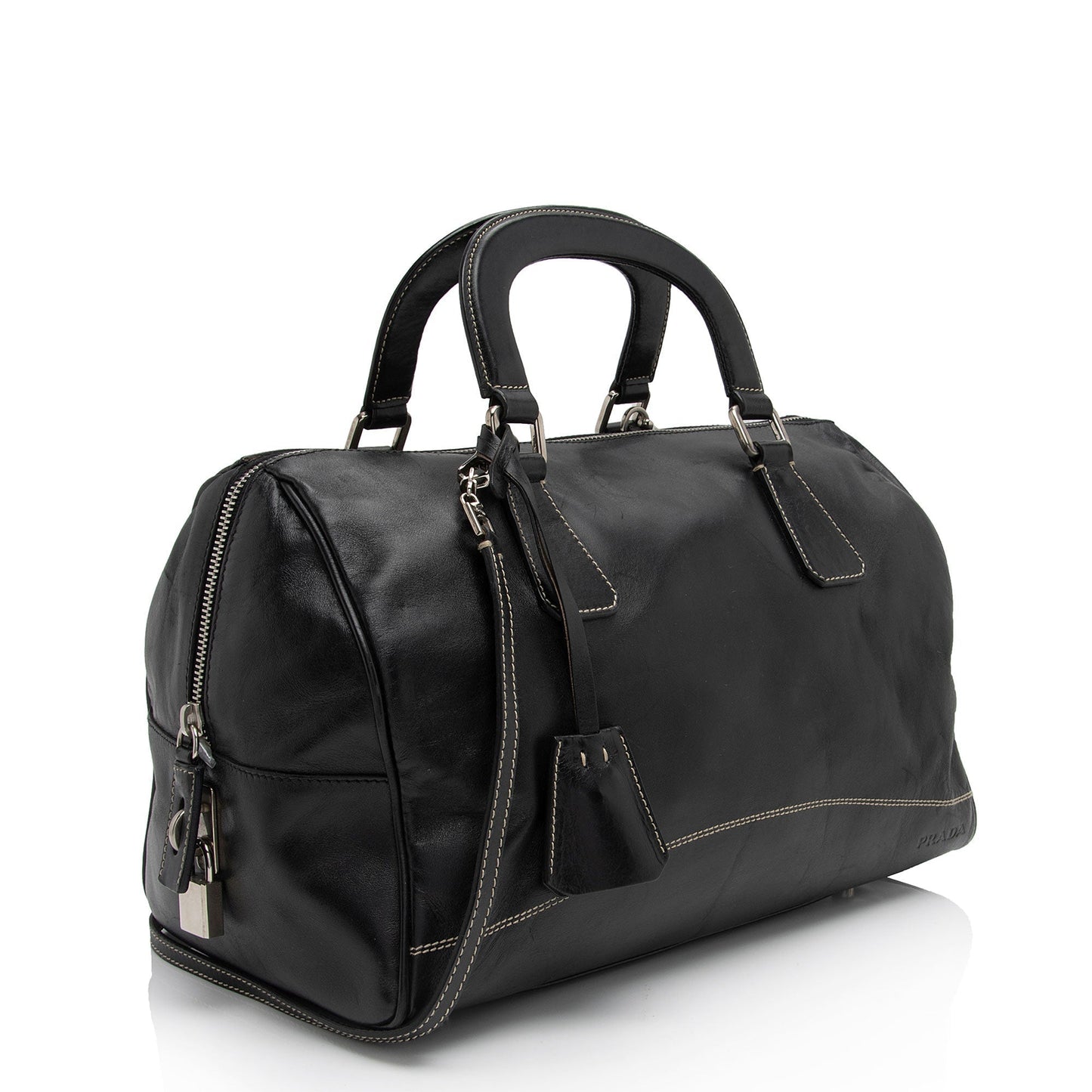 Prada Boston Bag Shf Kup8Rd Leather Satchel Bag