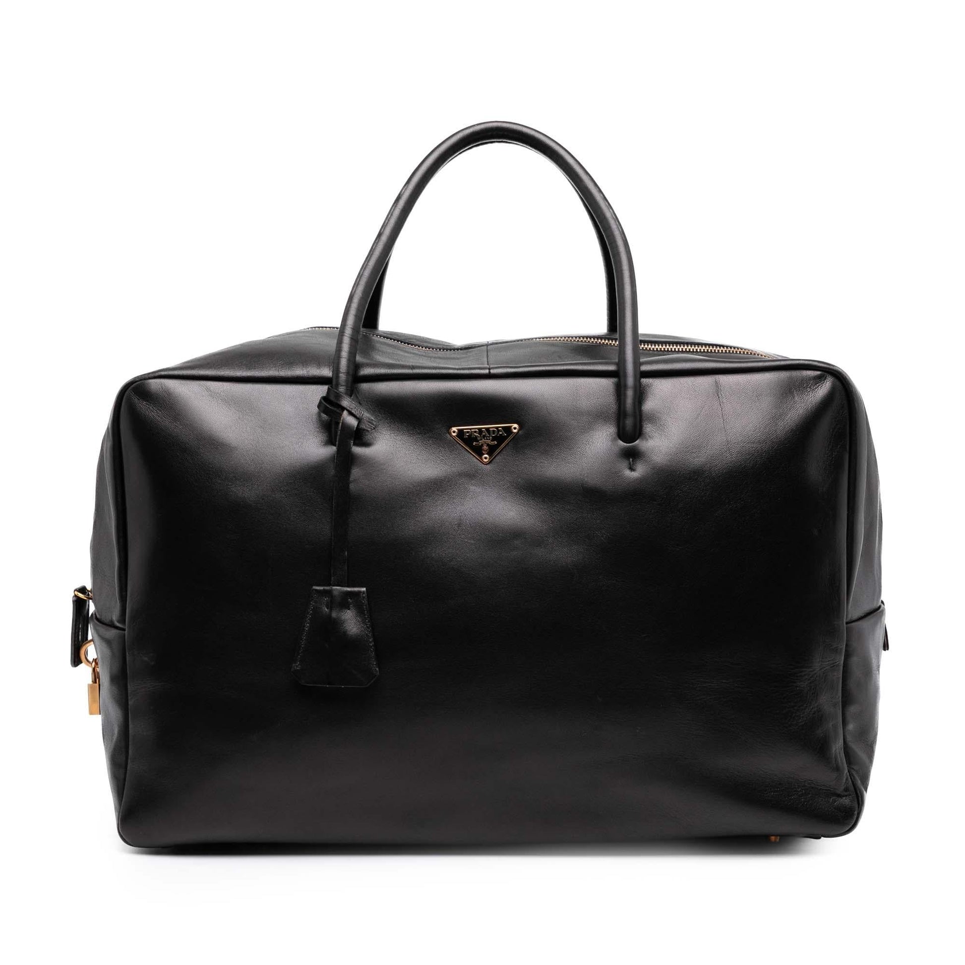 Prada Boston Bag Leather Satchel Bag