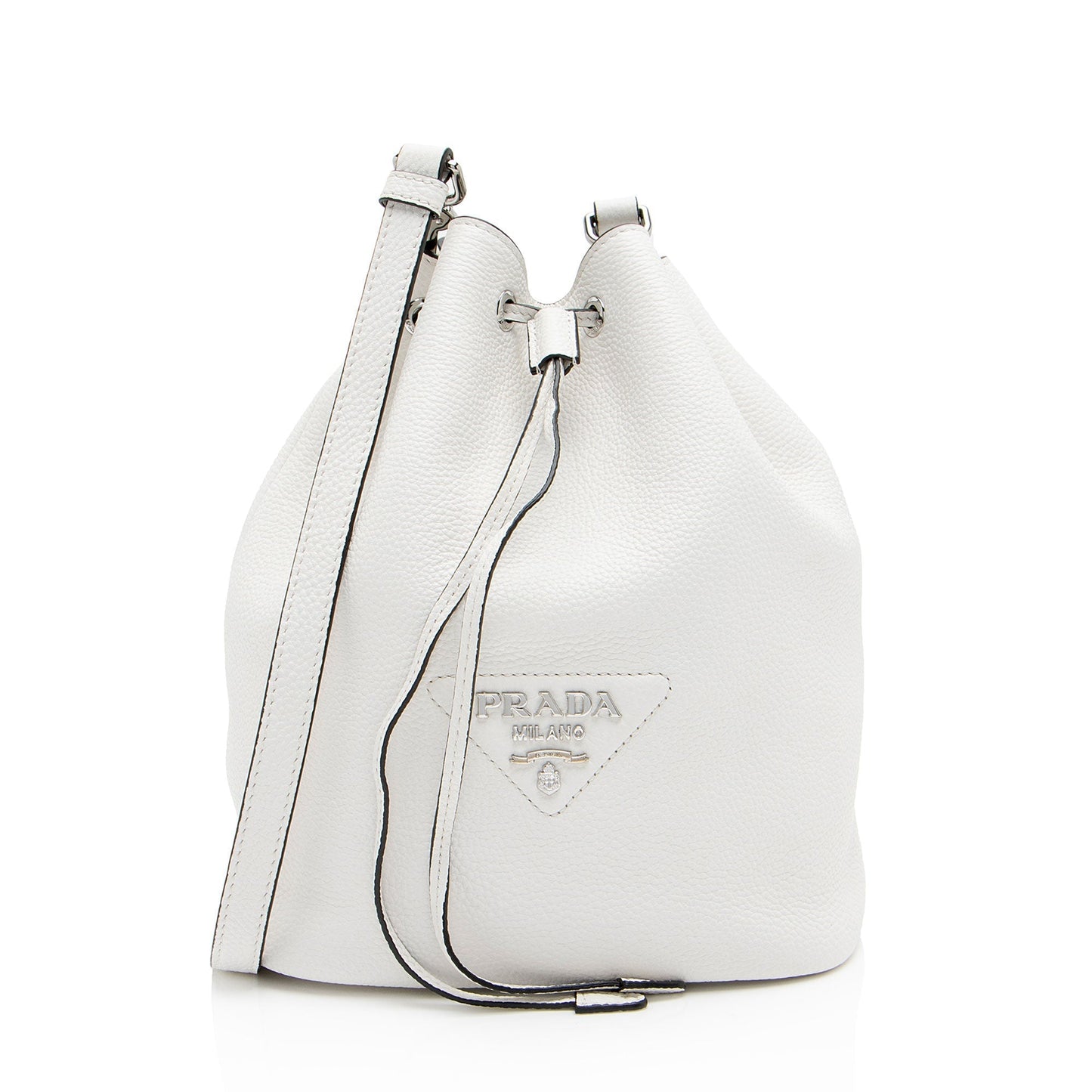 Prada Drawstring Bag Shf N7Ccz1 Leather Bucket Crossbody Bag