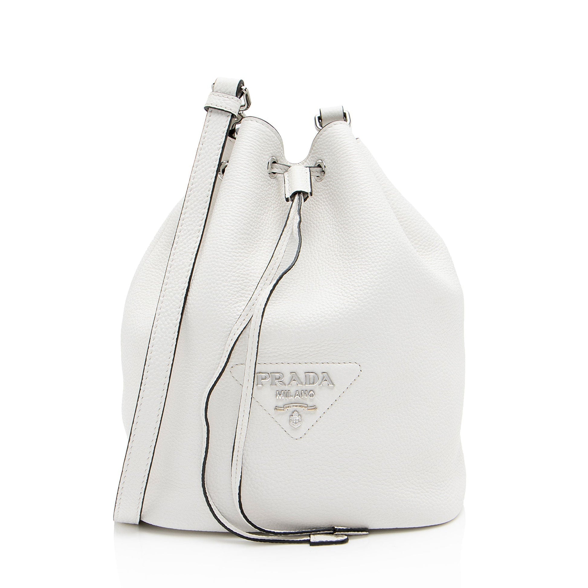 Prada Drawstring Bag Shf N7Ccz1 Leather Bucket Crossbody Bag