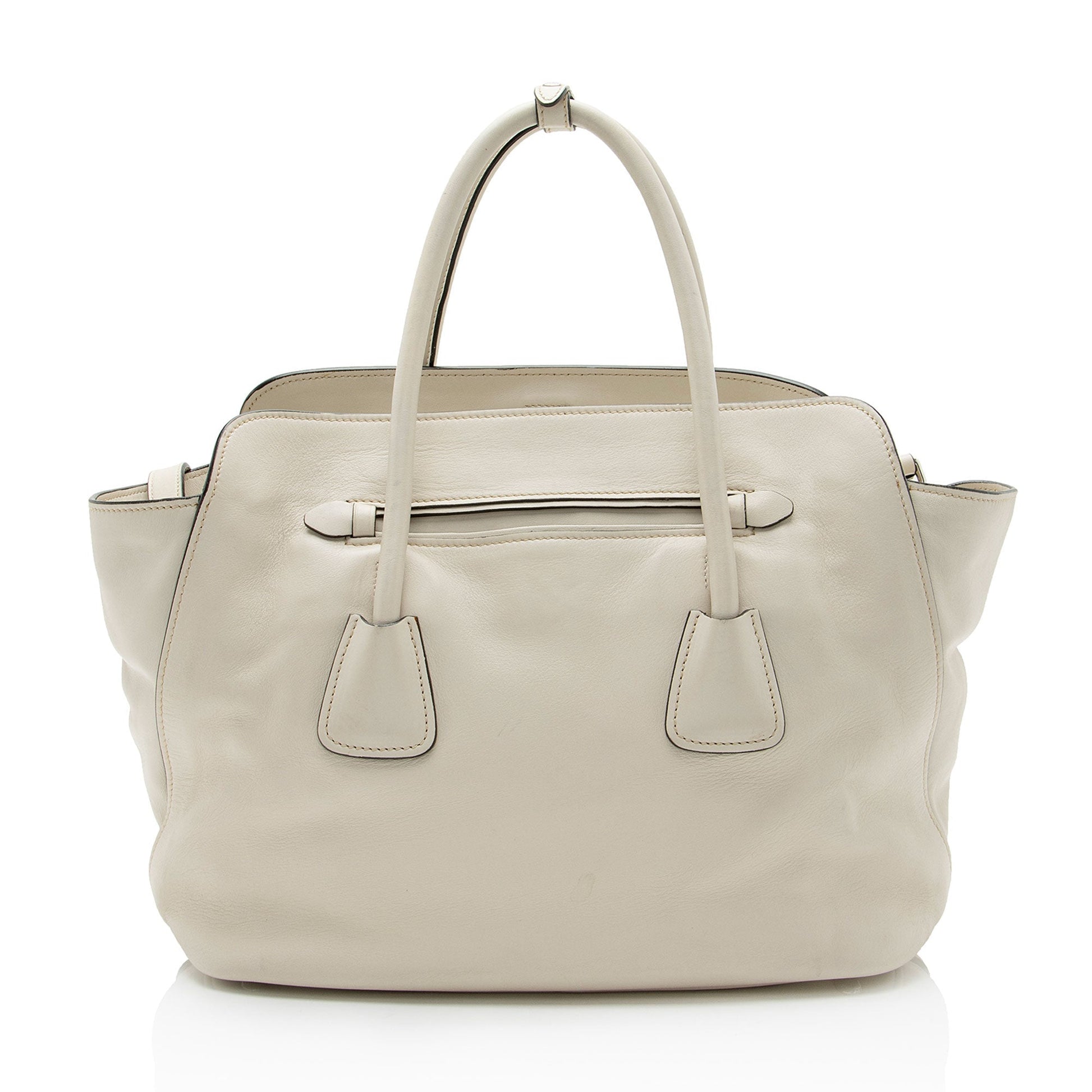 Prada Soft Shopping Tote Shf Suteao Leather Tote Bag