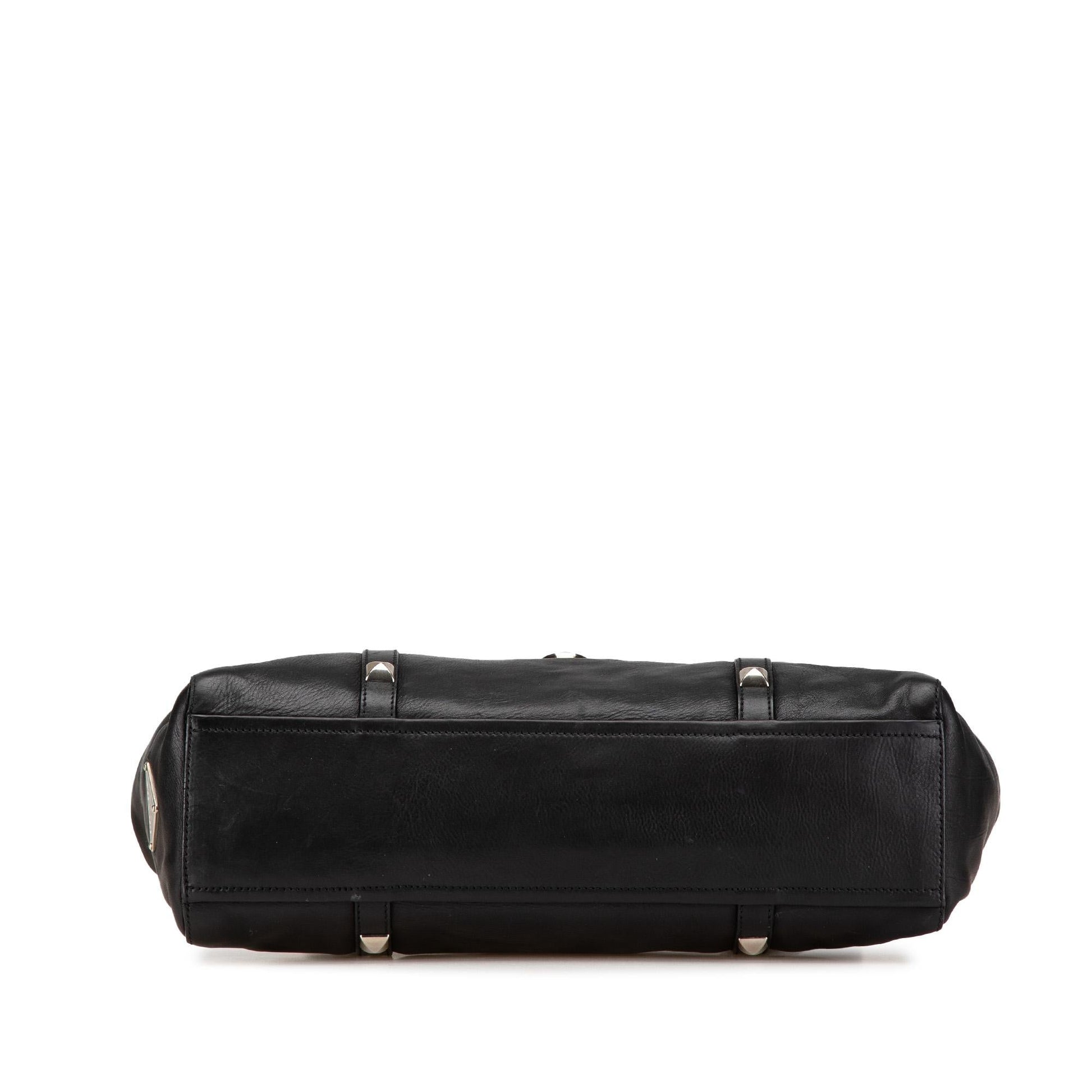 Prada Studded Easy Shoulder Bag Leather
