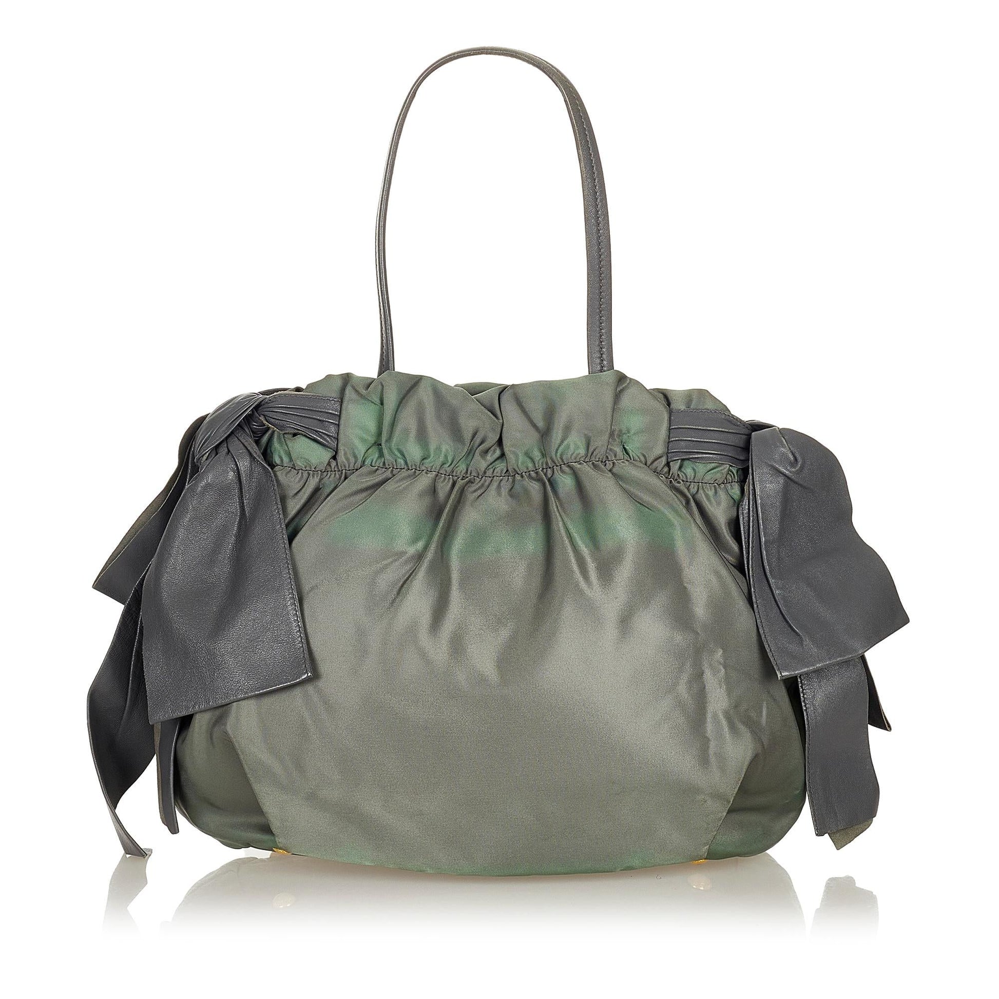 Prada Tessuto Drawstring Tote Bag Shg Logo Bag Shg 26862