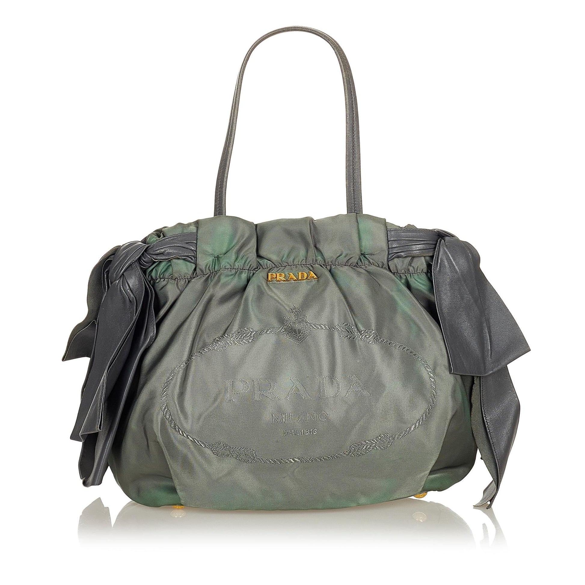 Prada Tessuto Drawstring Tote Bag Shg Logo Bag Shg 26862