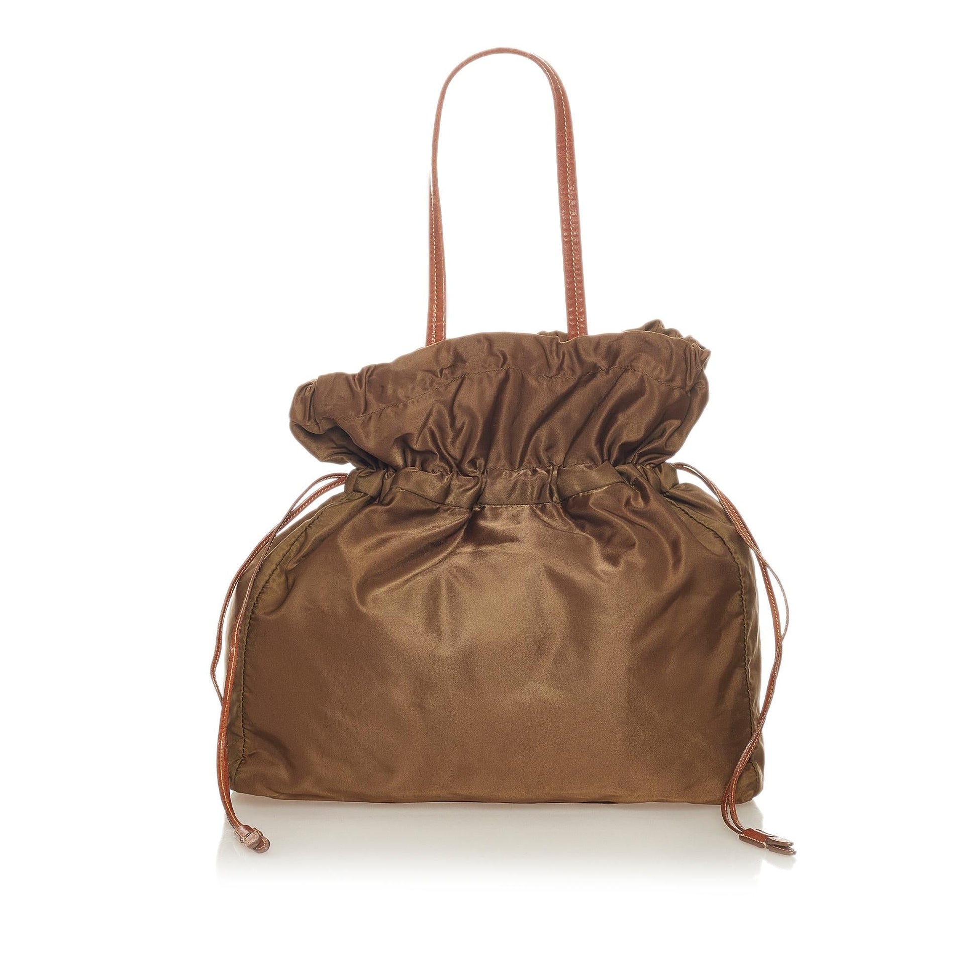 Prada Tessuto Drawstring Tote Bag Shg Logo Bag Shg 27233