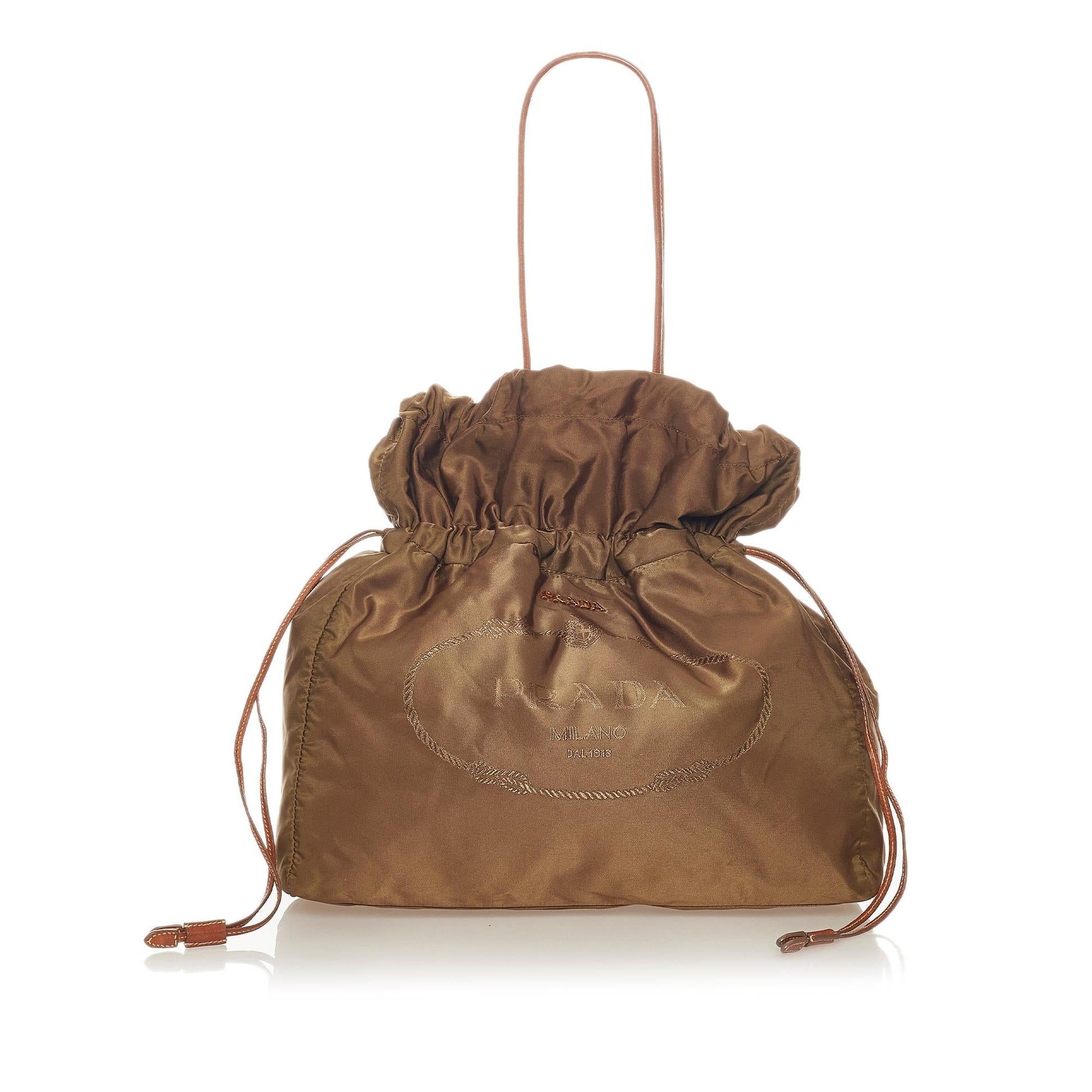 Prada Tessuto Drawstring Tote Bag Shg Logo Bag Shg 27233