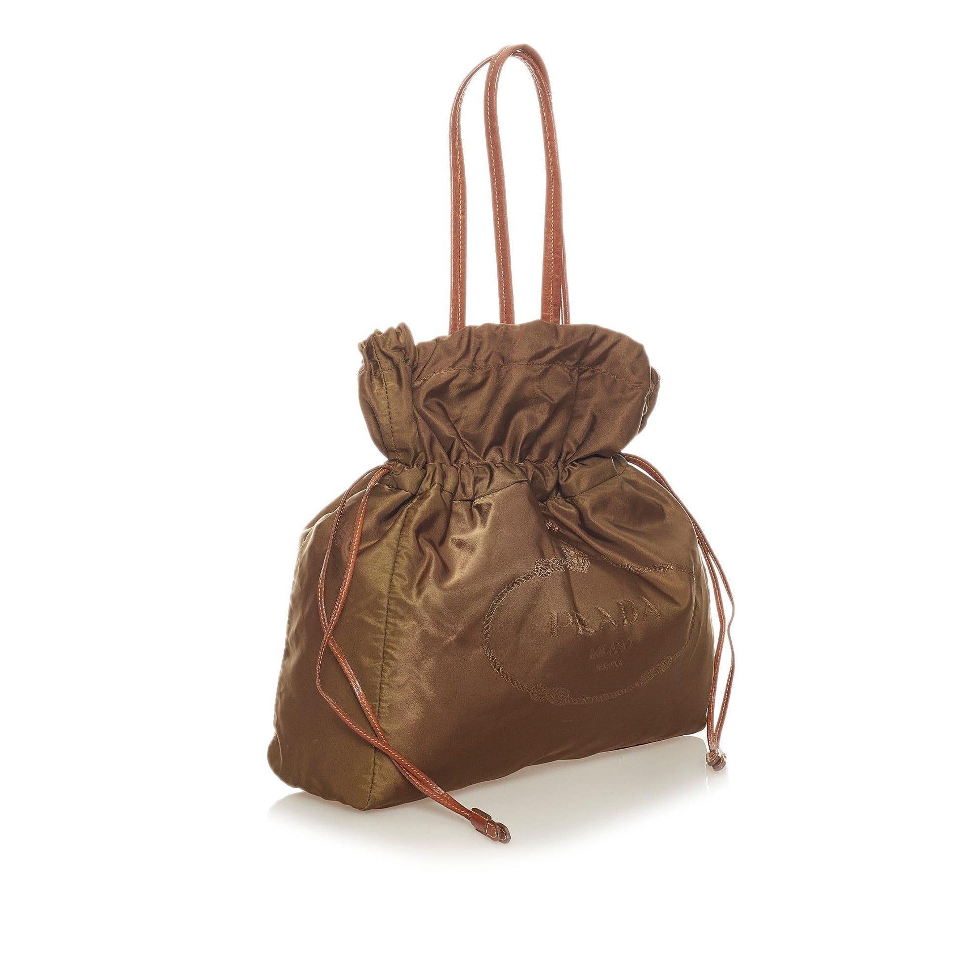 Prada Tessuto Drawstring Tote Bag Shg Logo Bag Shg 27233