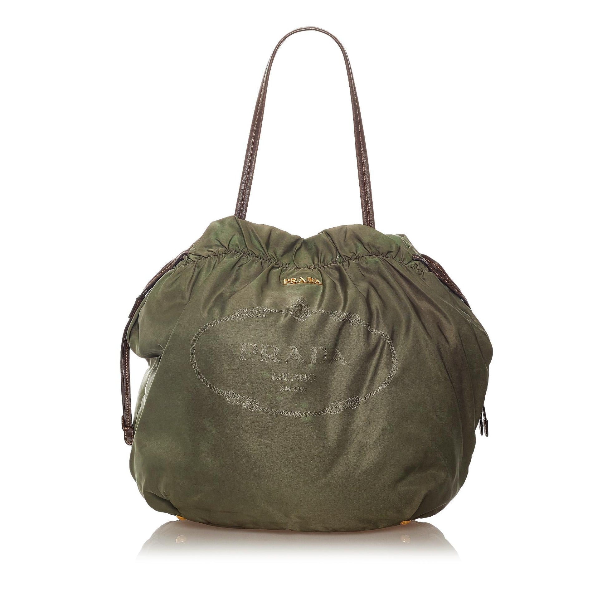 Prada Tessuto Drawstring Tote Bag Shg Logo Bag Shg 27606