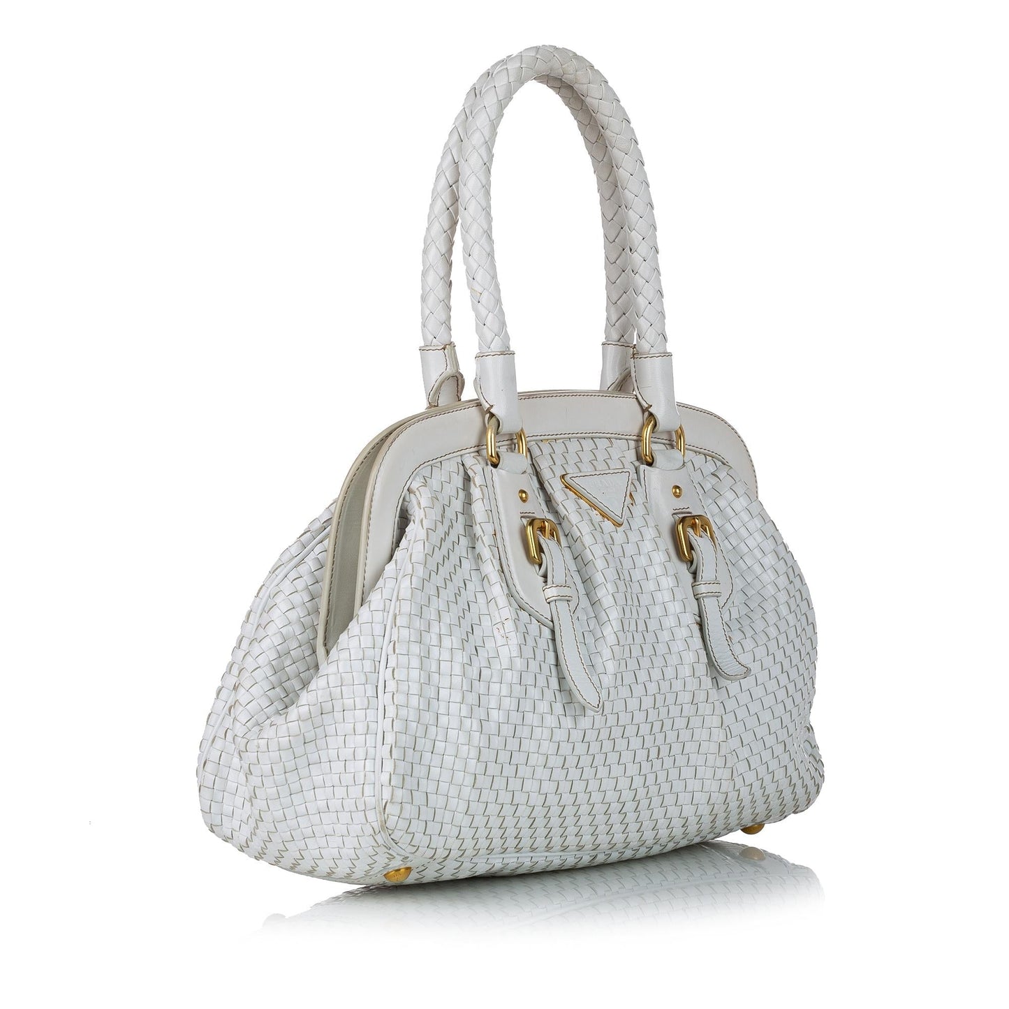 Prada Madras Frame Handbag Shg Satchel Bag