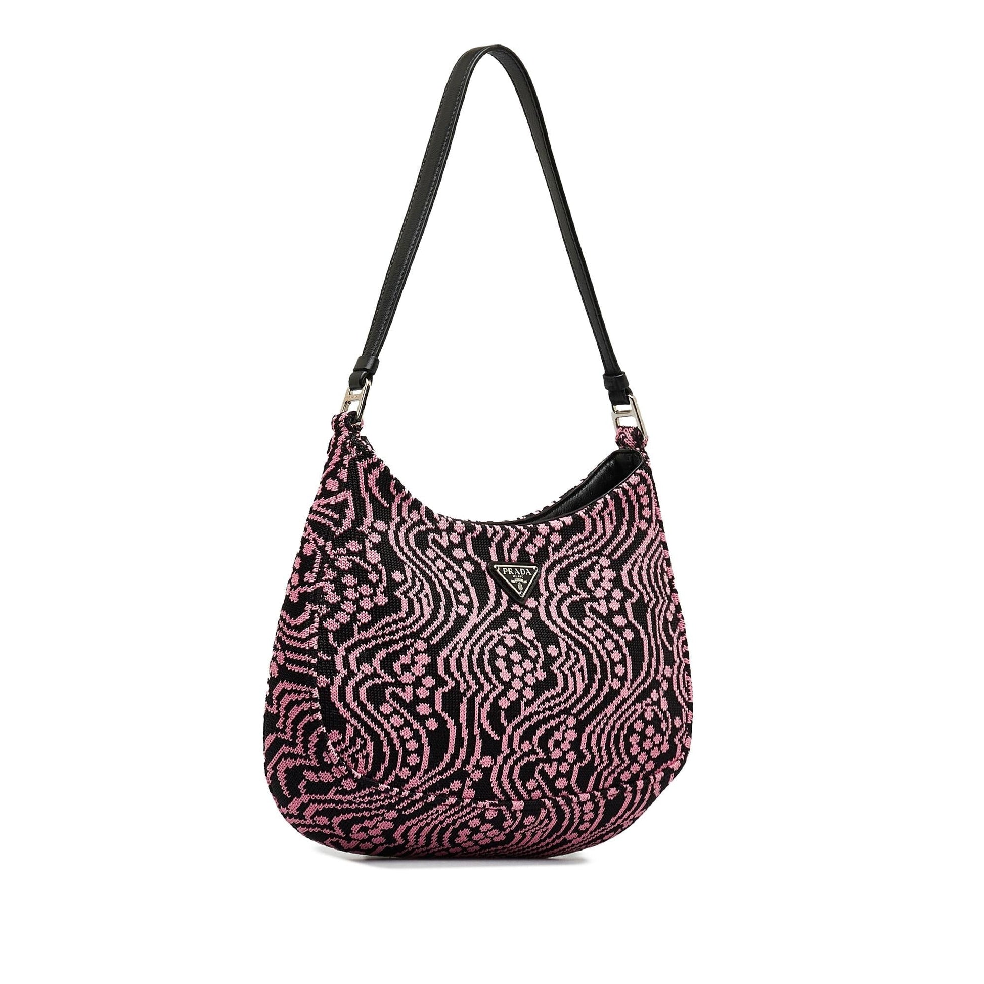 Prada Maglia Jacquard Knit Cleo Bag Shoulder Bag