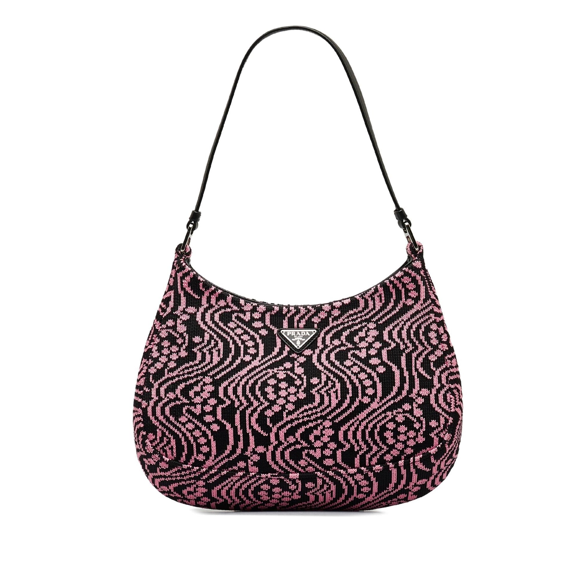 Prada Maglia Jacquard Knit Cleo Bag Shoulder Bag Cleo Bag 1