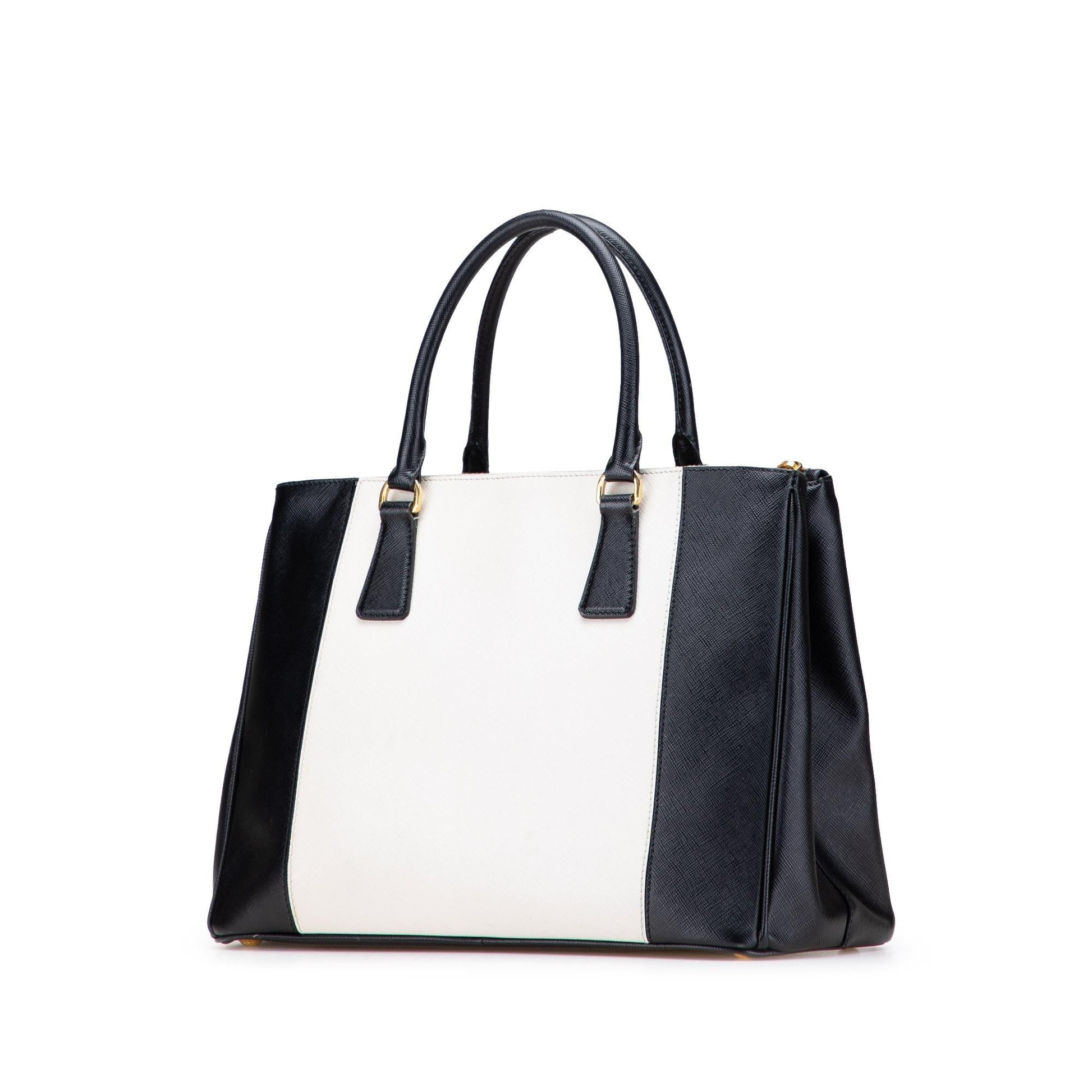 Prada Bicolor Lux Galleria Double Satchel Saffiano Medium Zip Satchel Bag Zip Satchel 1