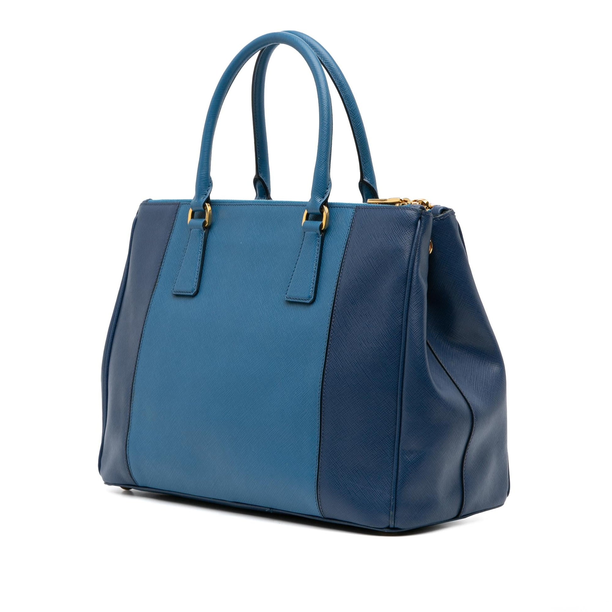Prada Bicolor Lux Galleria Double Satchel Saffiano Medium Zip Satchel Bag Zip Satchel 3