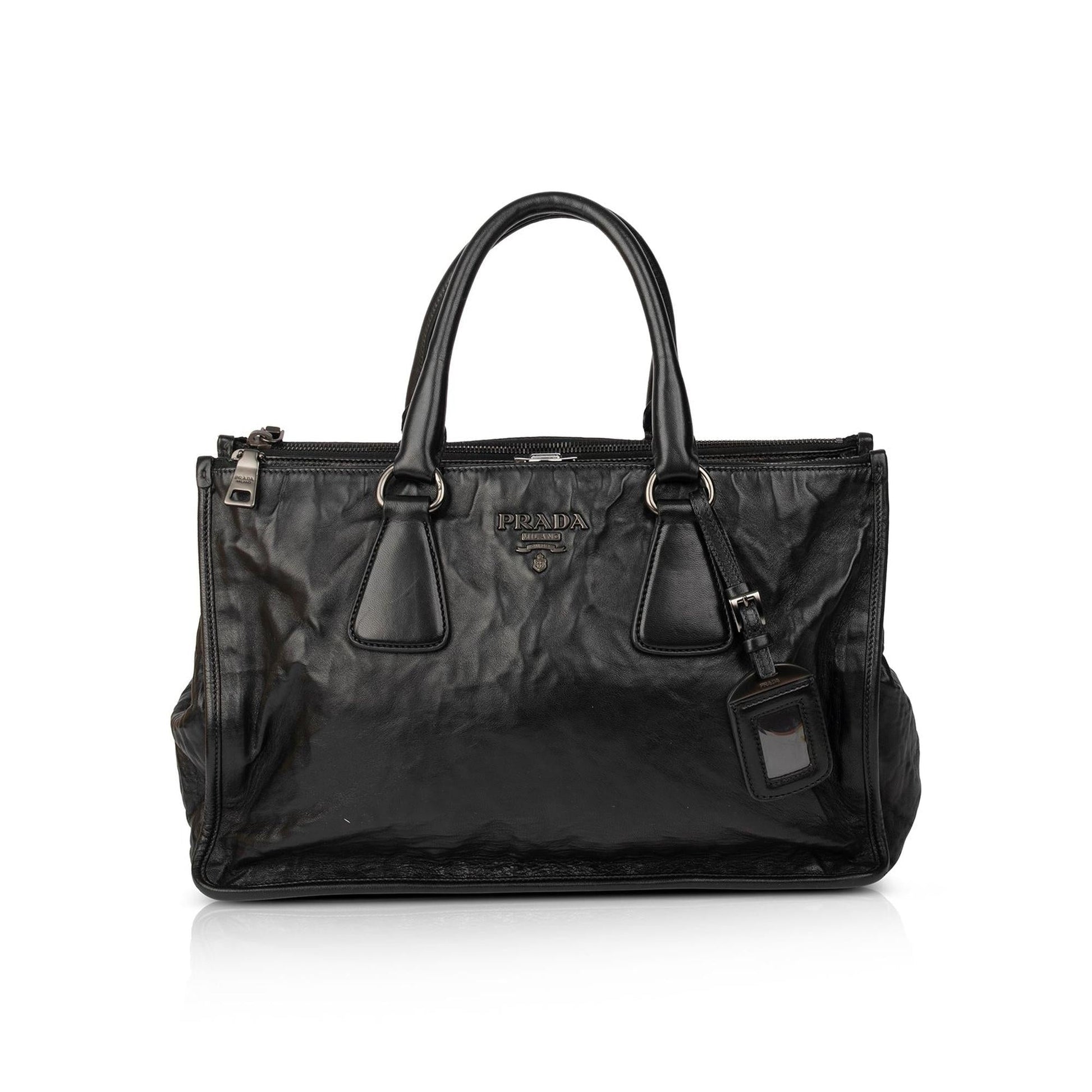 Prada Nappa Antique Tote Handbag Leather Medium Tote Bag