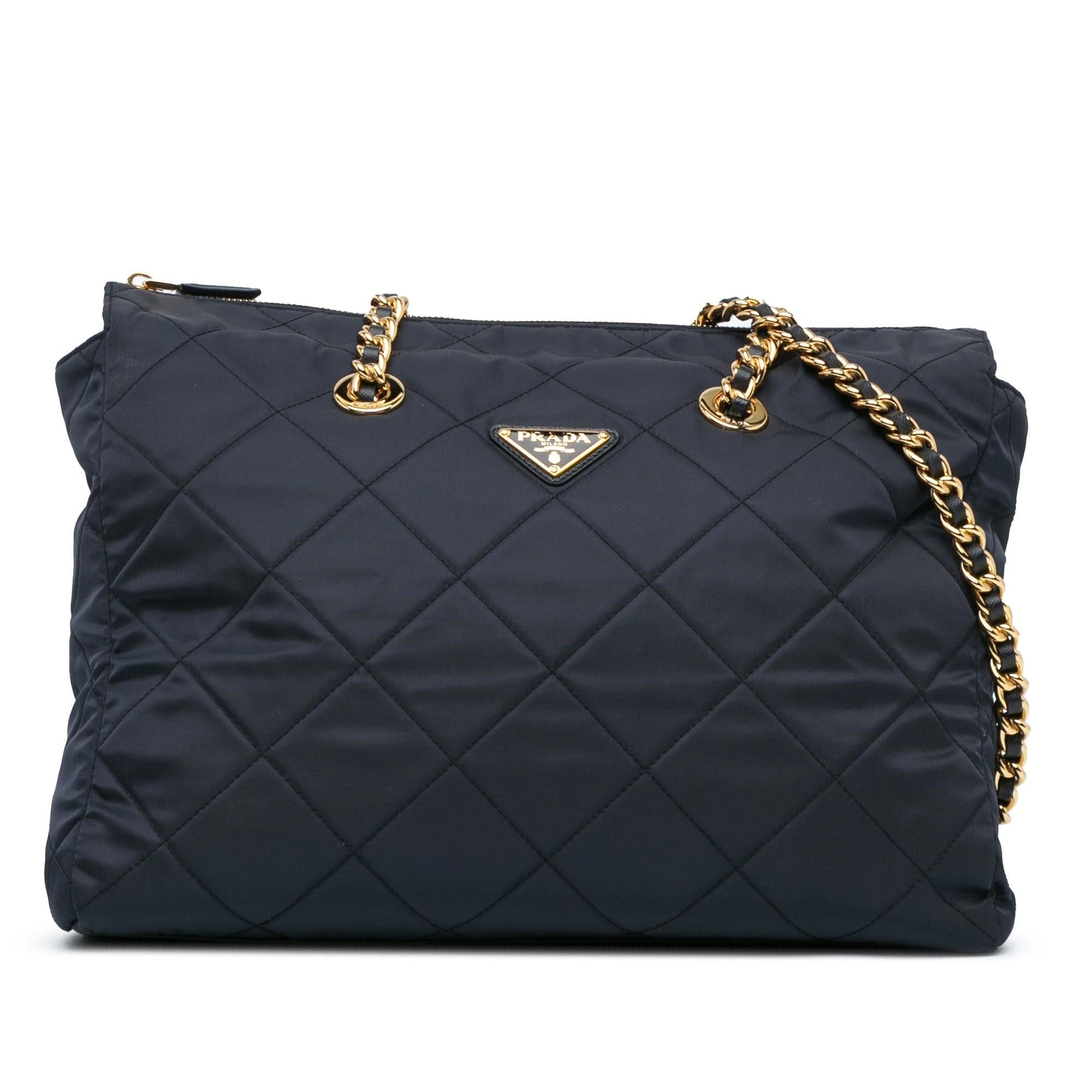 Prada Re Re Edition Tote Shg Awwaoq Nylon Medium Chain Tote Bag
