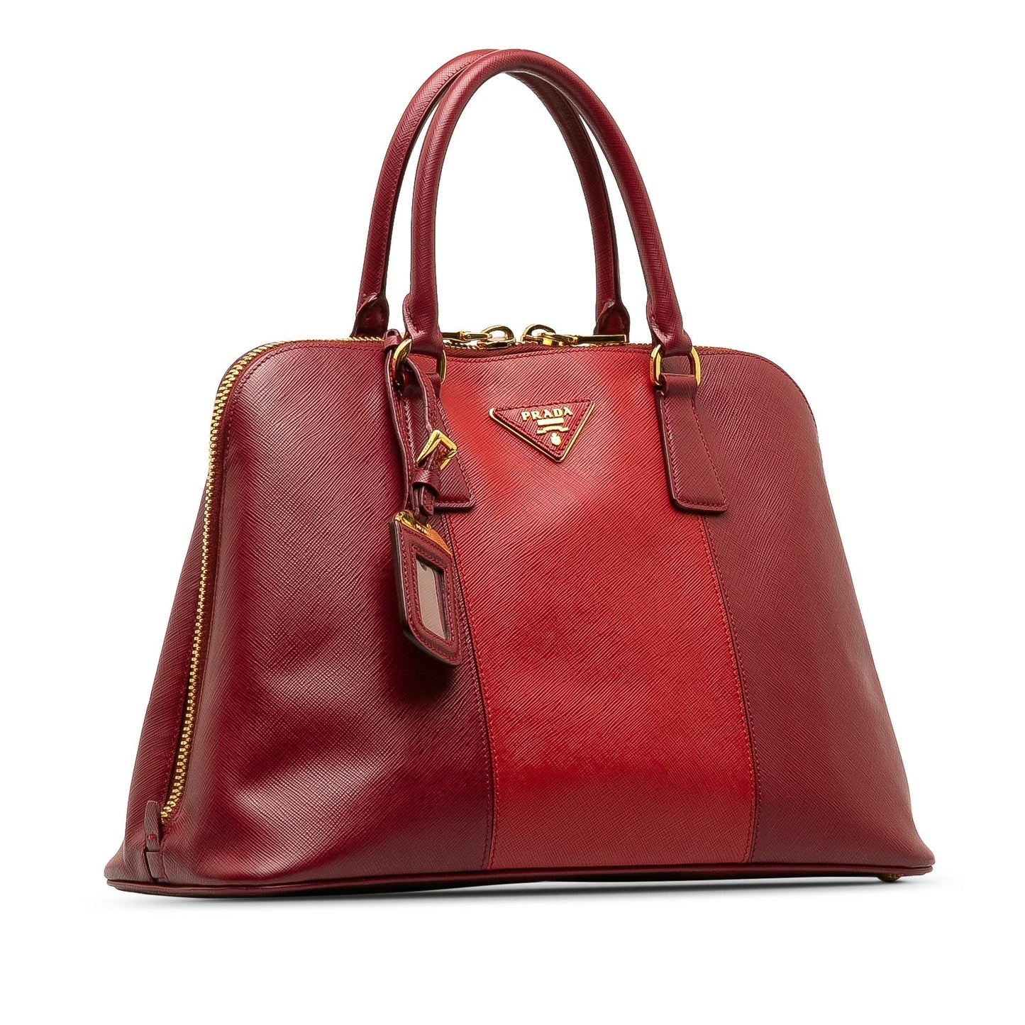 Prada Bicolor Promenade Handbag Shg Qtghil Saffiano Medium Satchel Bag