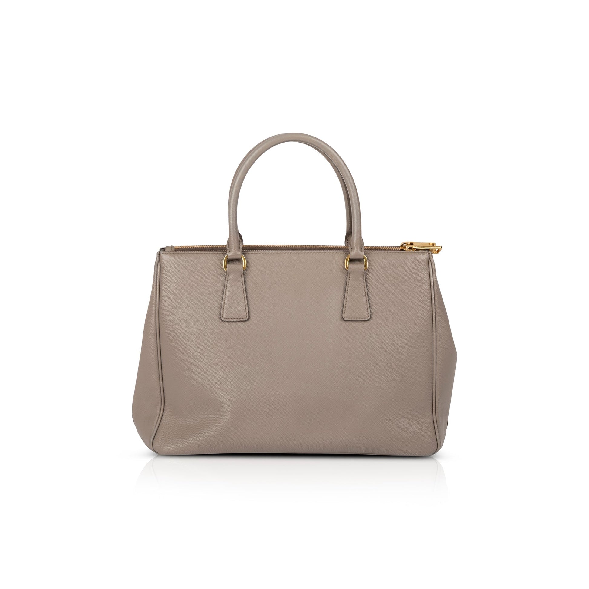 Prada Saffiano Galleria Double Zip Tote Handbag Medium Tote Bag