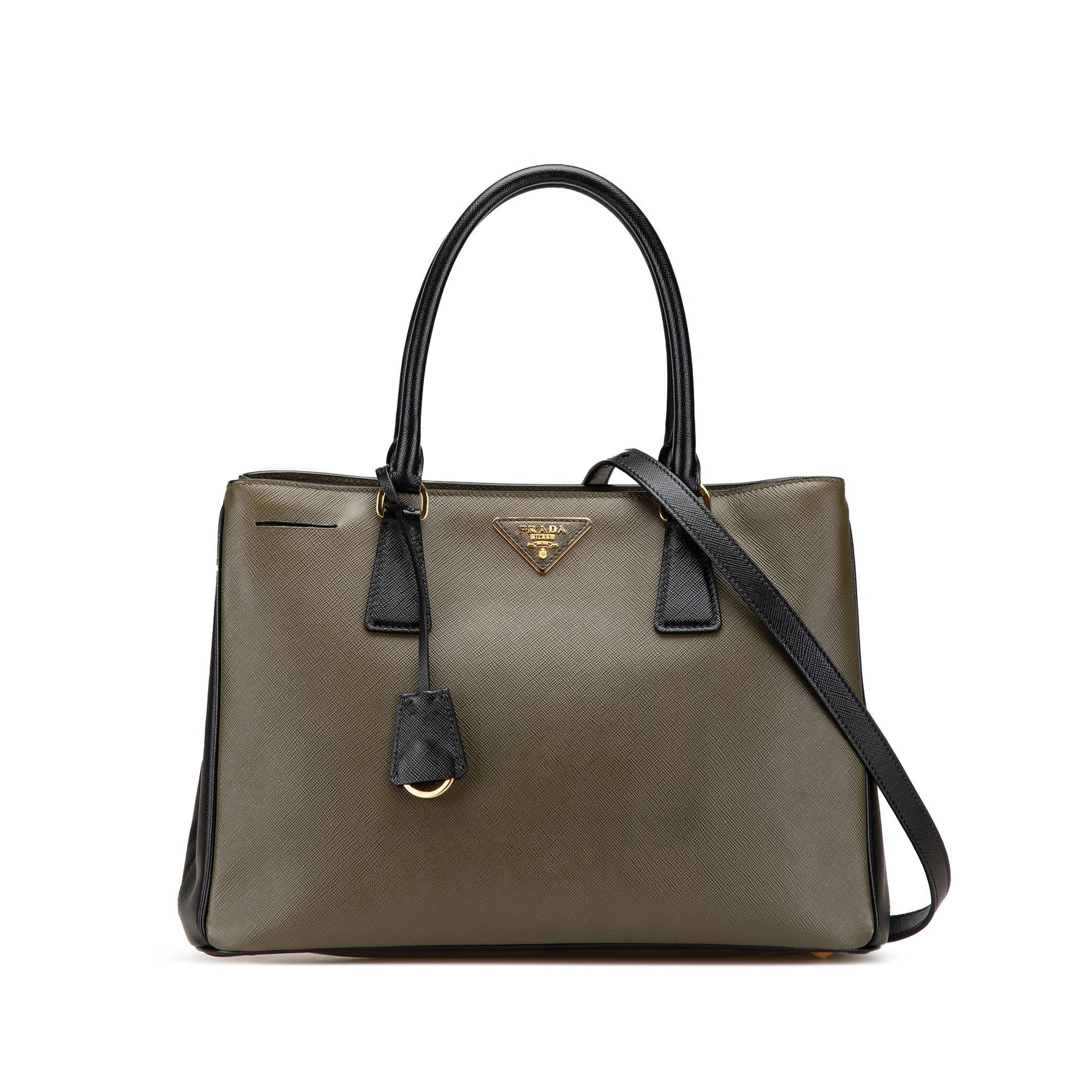 Prada Lux Bicolor Galleria Satchel Saffiano Medium Satchel Bag