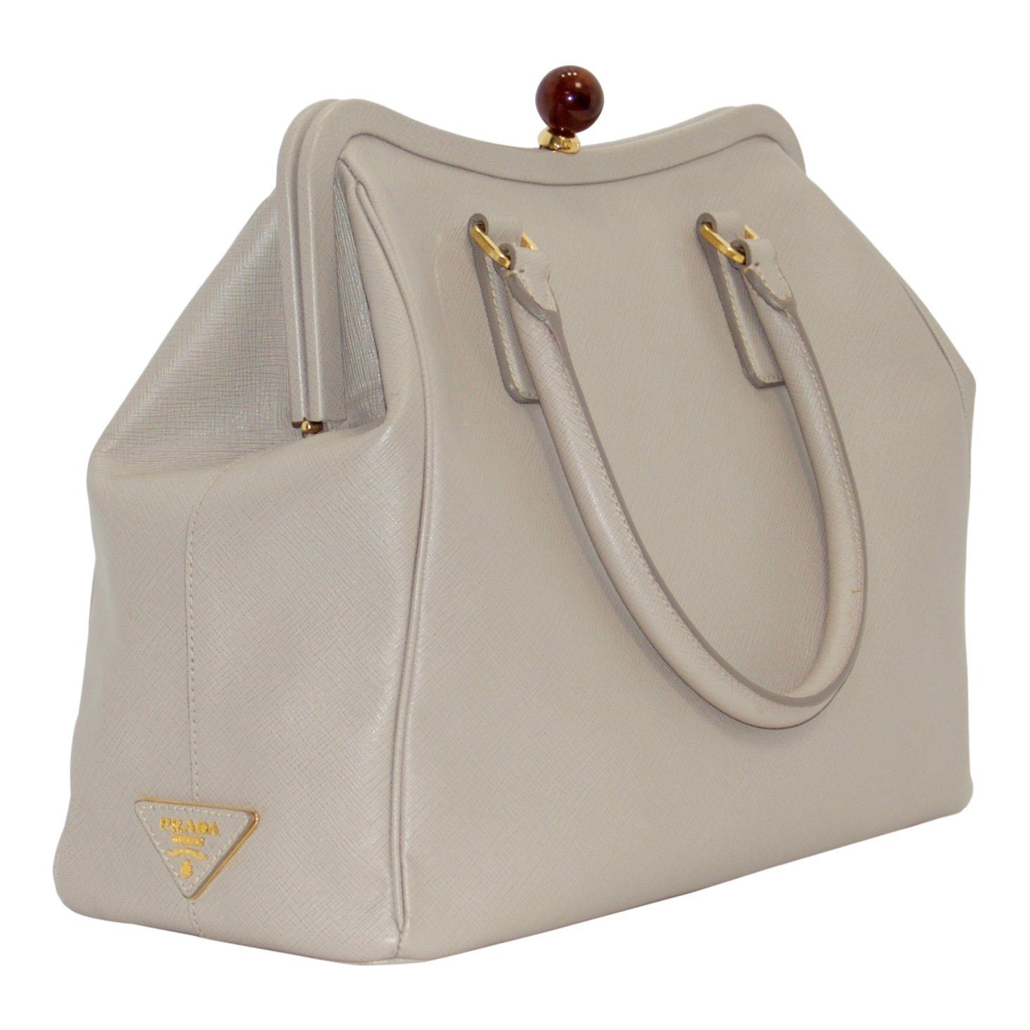 Prada Saffiano Lux Doctor Frame Bag Medium Travel Bag