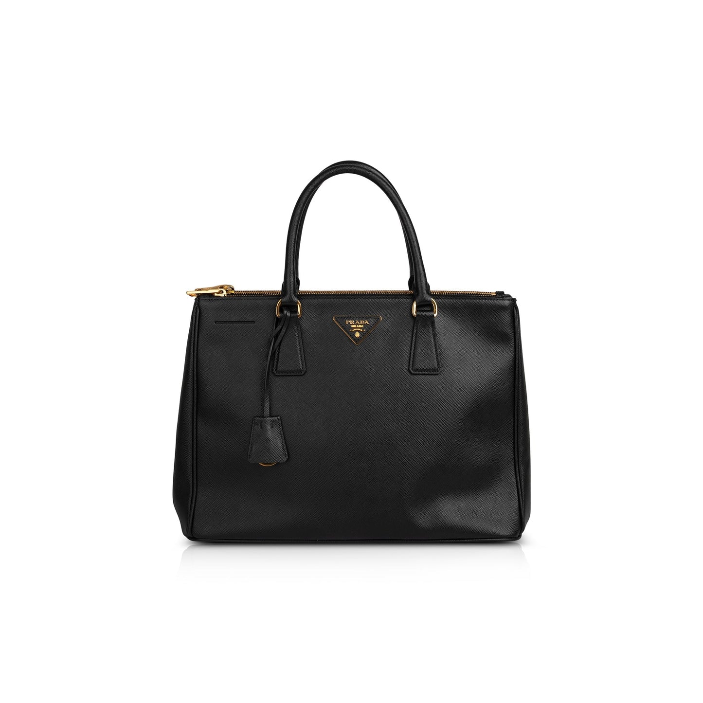 Prada Saffiano Lux Double Zip Galleria Tote Handbag Medium Tote Bag