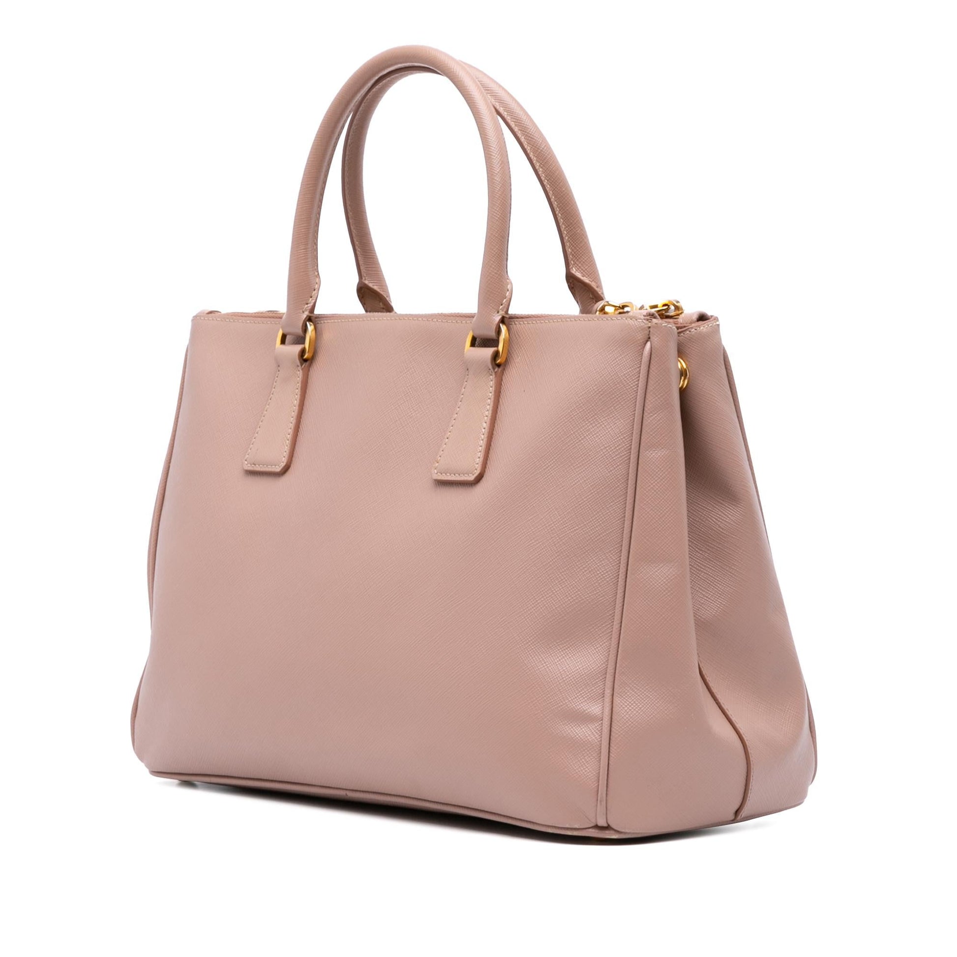 Prada Lux Galleria Double Satchel Saffiano Medium Zip Satchel Bag Zip Satchel 2