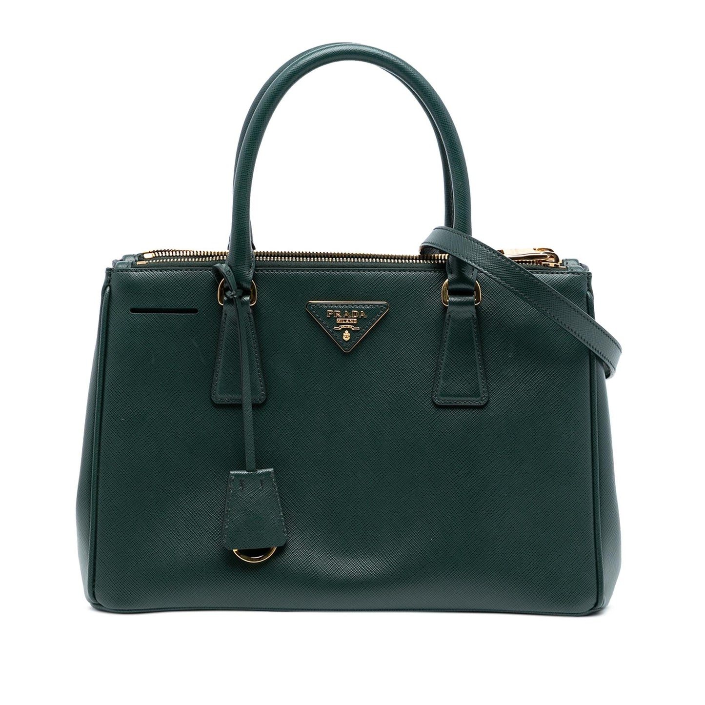 Prada Lux Galleria Double Satchel Saffiano Medium Zip Satchel Bag Zip Satchel 13