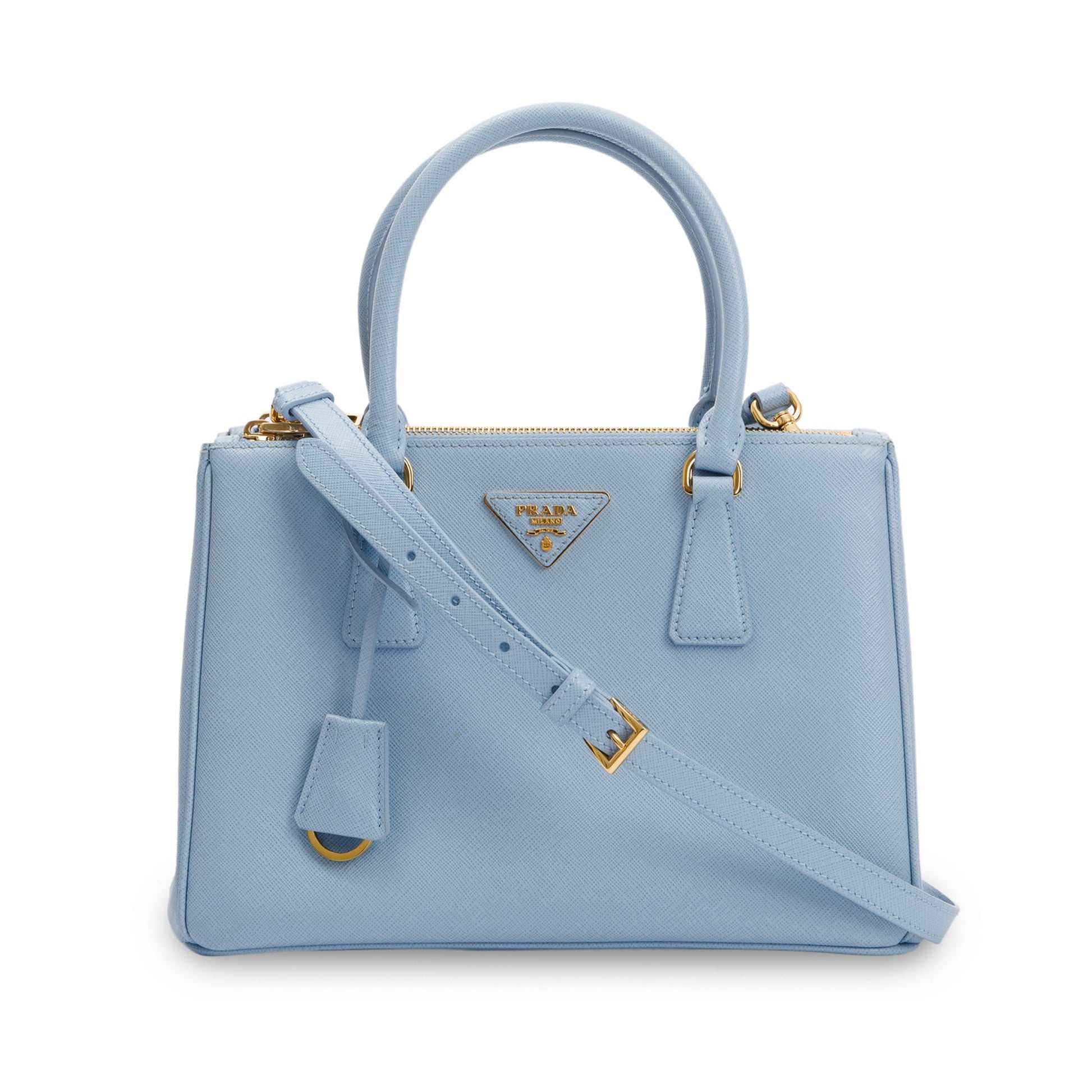 Prada Saffiano Lux Galleria Double Zip Tote Handbag Medium Tote Bag Tote Handbag