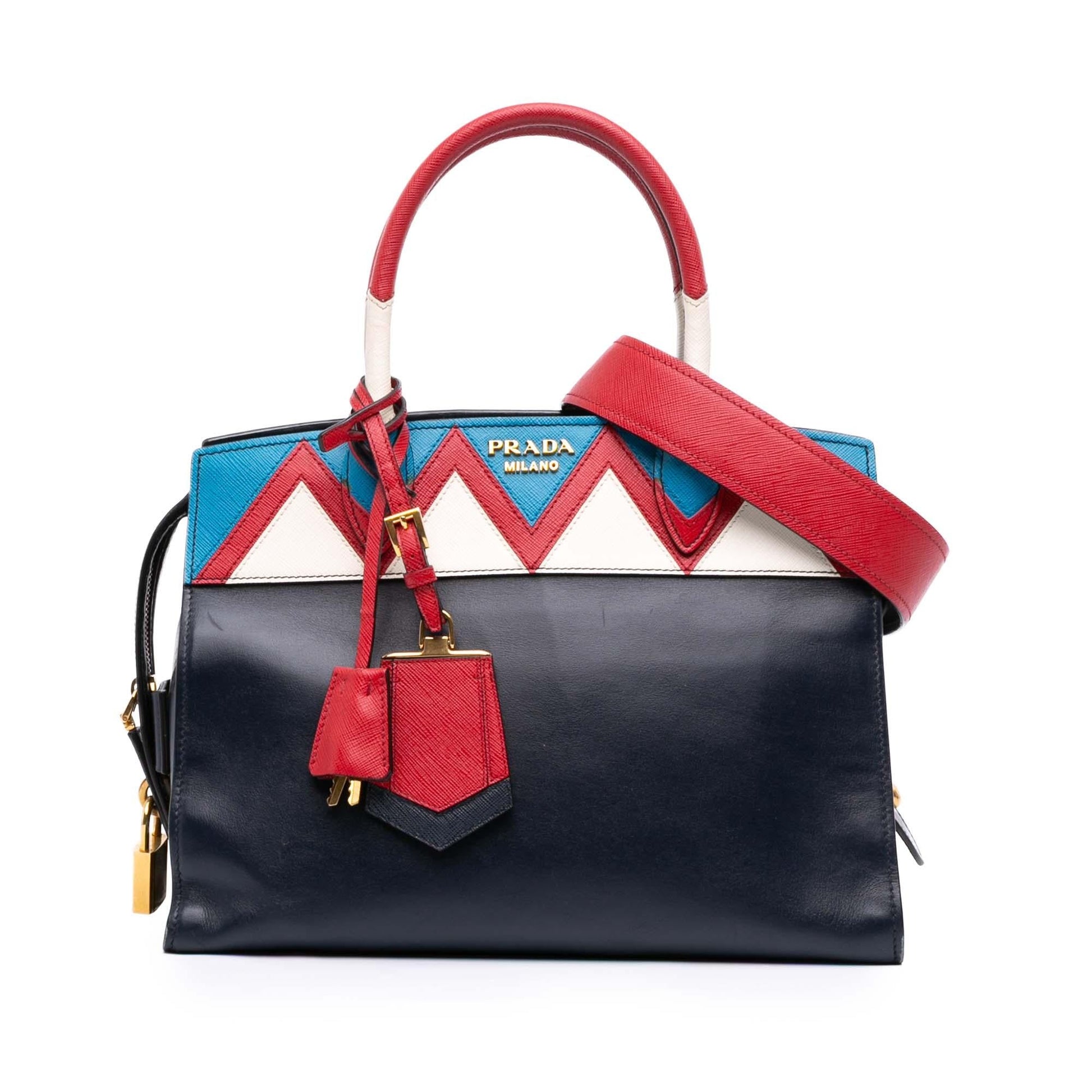 Prada Trimmed City Calf Greca Esplanade Satchel Saffiano Medium Satchel Bag Esplanade Satchel 1