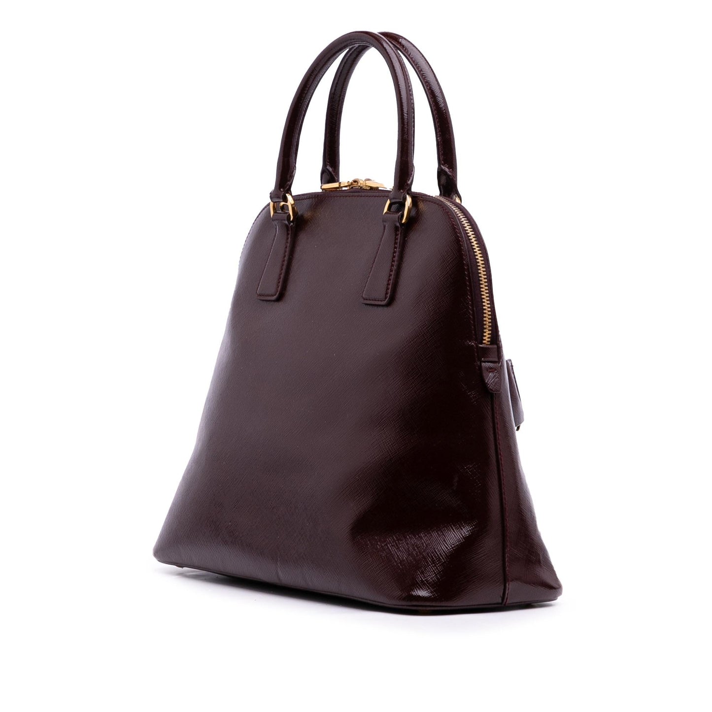 Prada Vernice Dome Satchel Saffiano Medium Satchel Bag