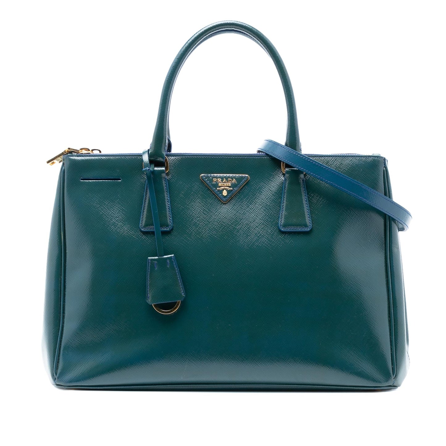 Prada Vernice Galleria Double Satchel Saffiano Medium Zip Satchel Bag Zip Satchel 1